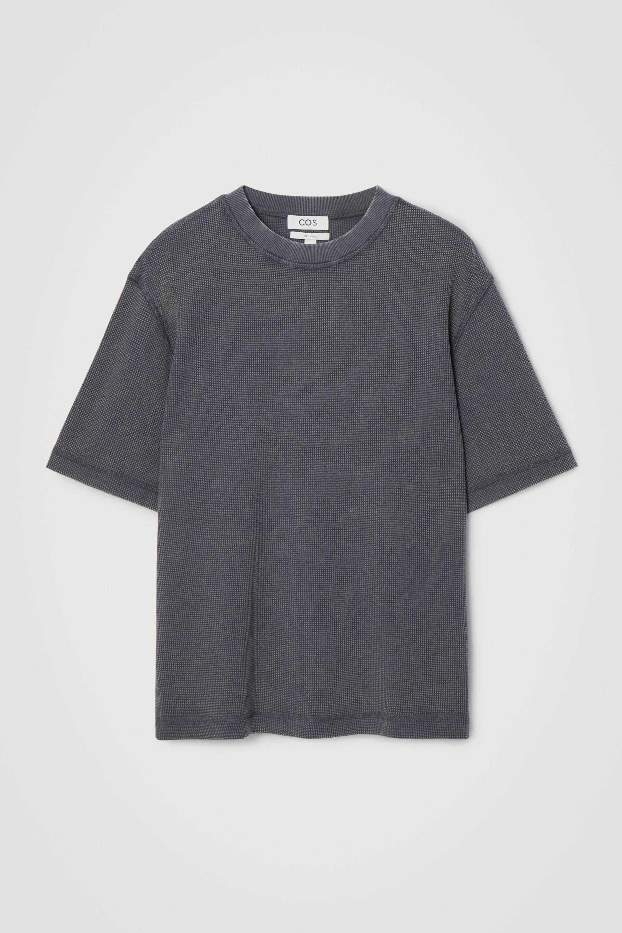 RELAXED WAFFLE-TEXTURE COTTON-JERSEY T-SHIRT