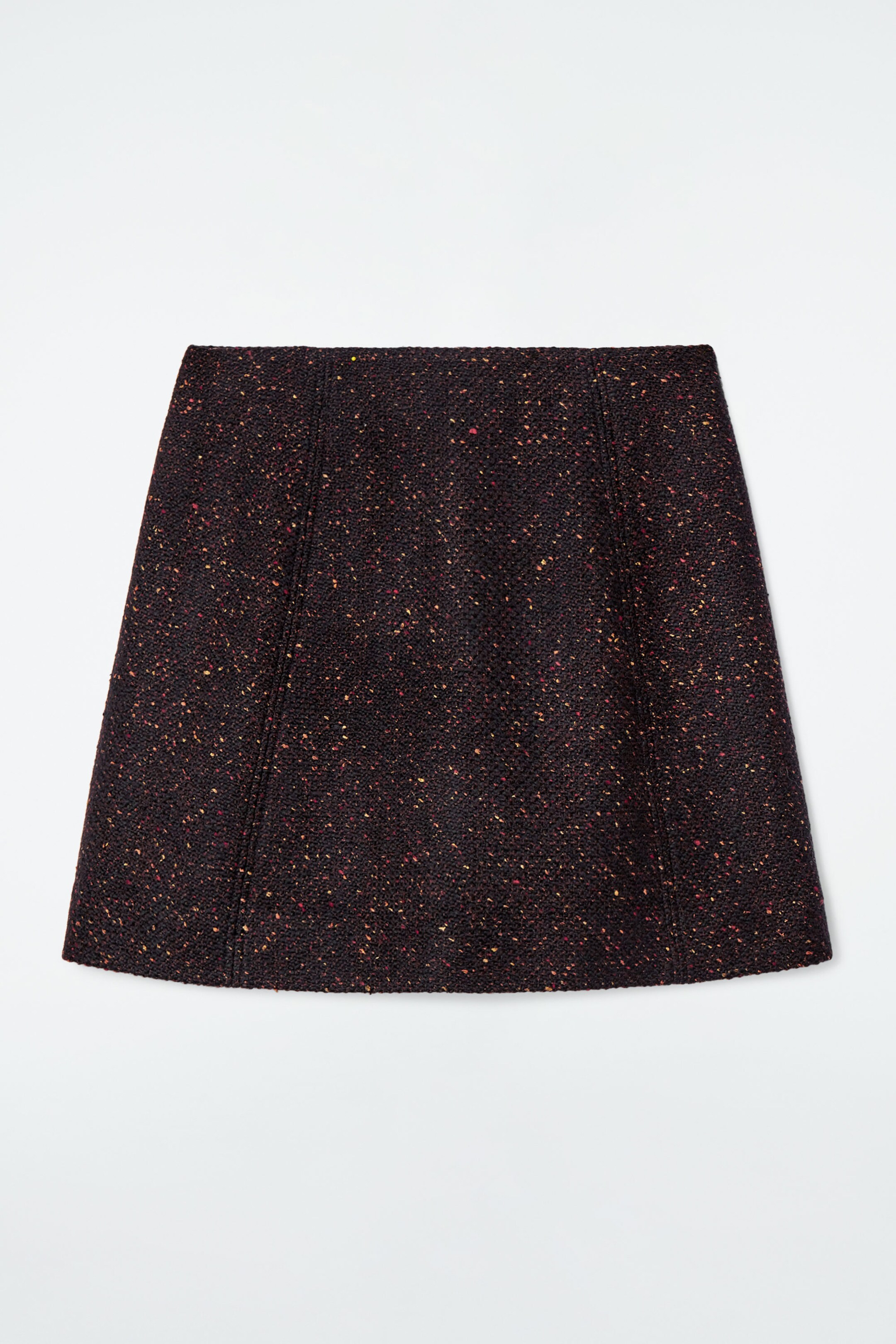 FLECKED WOOL-BLEND MINI SKIRT