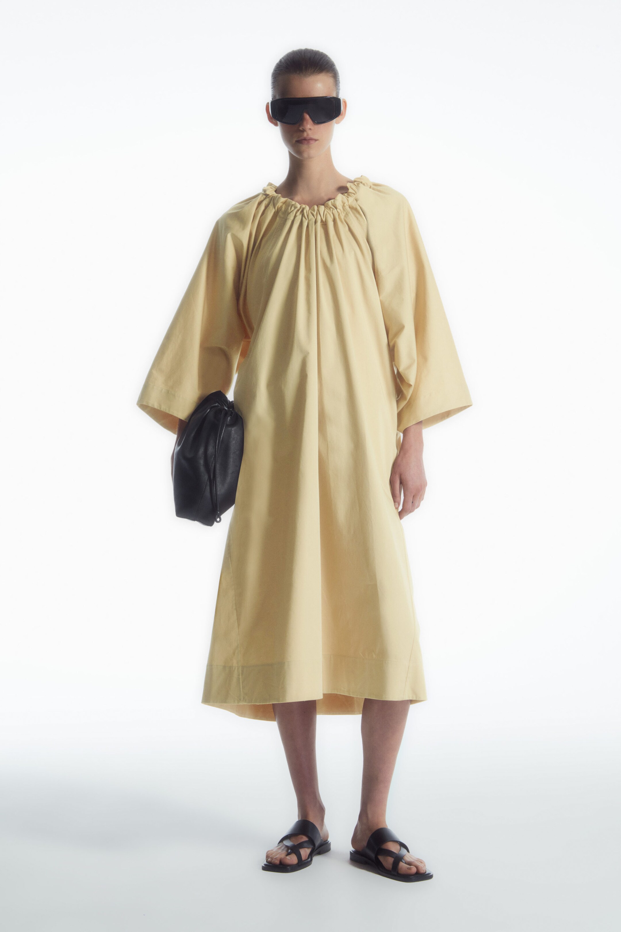 OVERSIZED COTTON MIDI DRESS