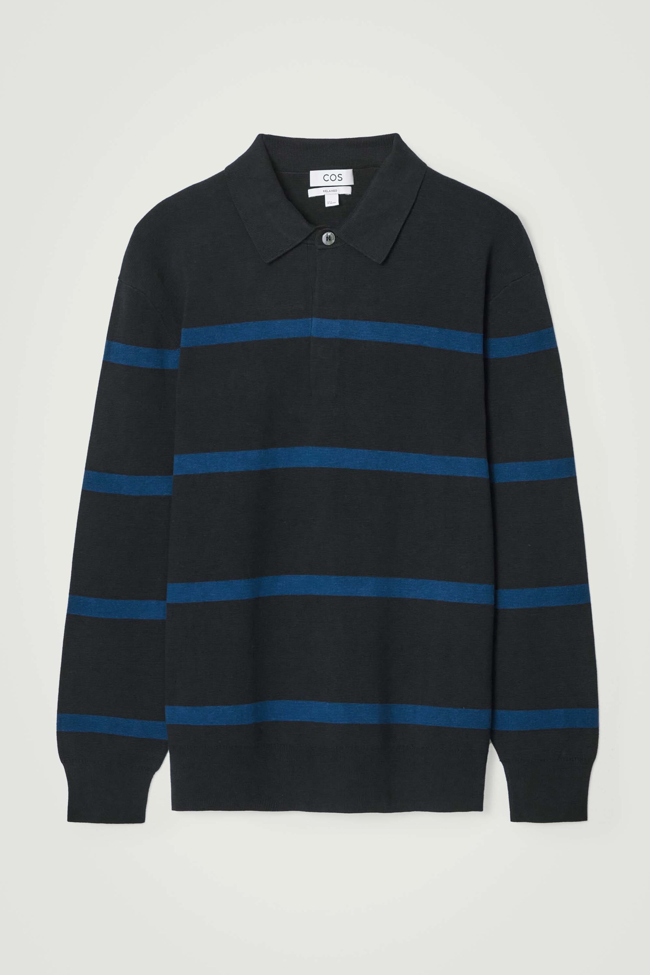 STRIPED KNITTED POLO SHIRT