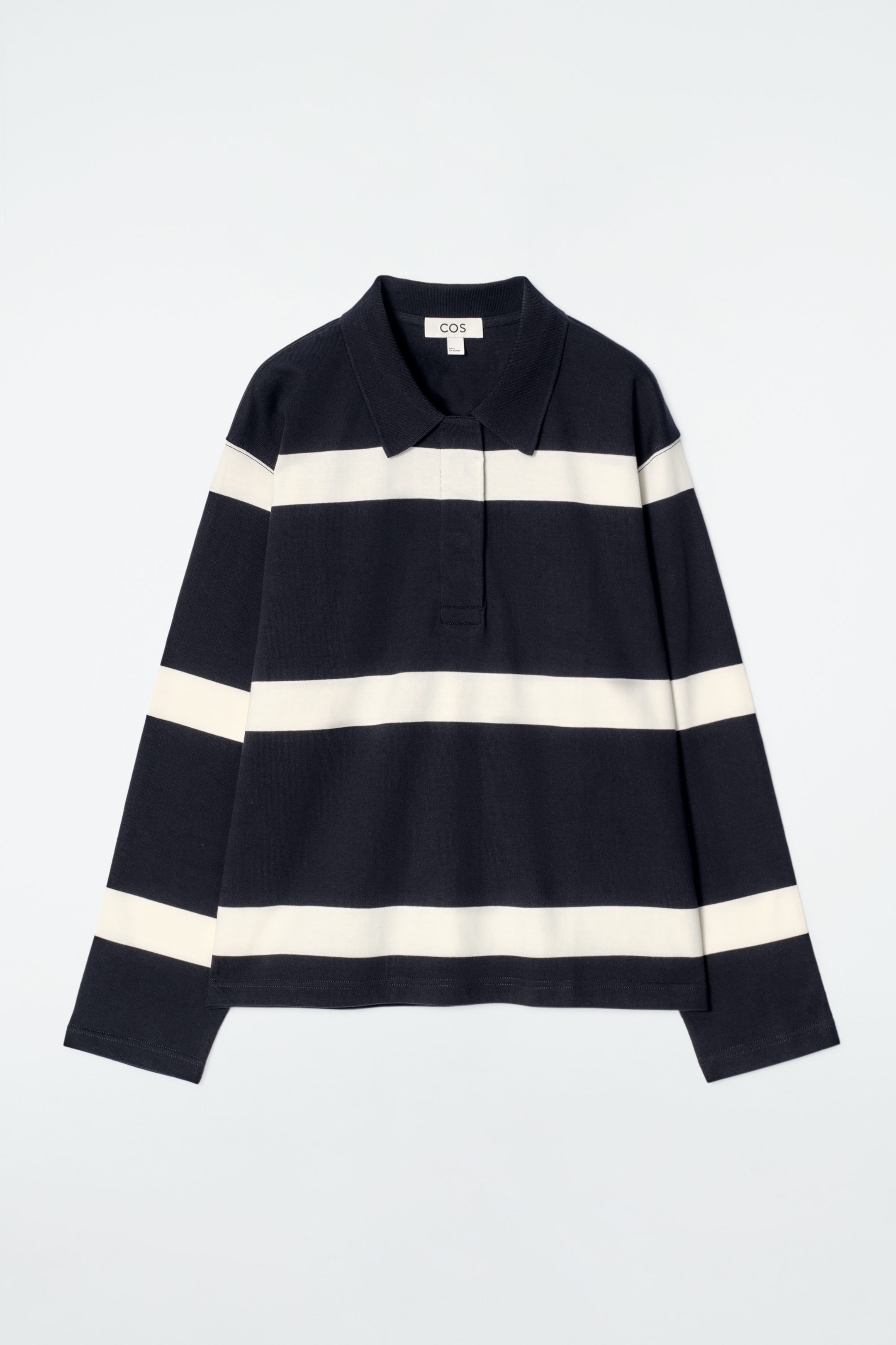 RELAXED STRIPED LONGSLEEVED POLO SHIRT