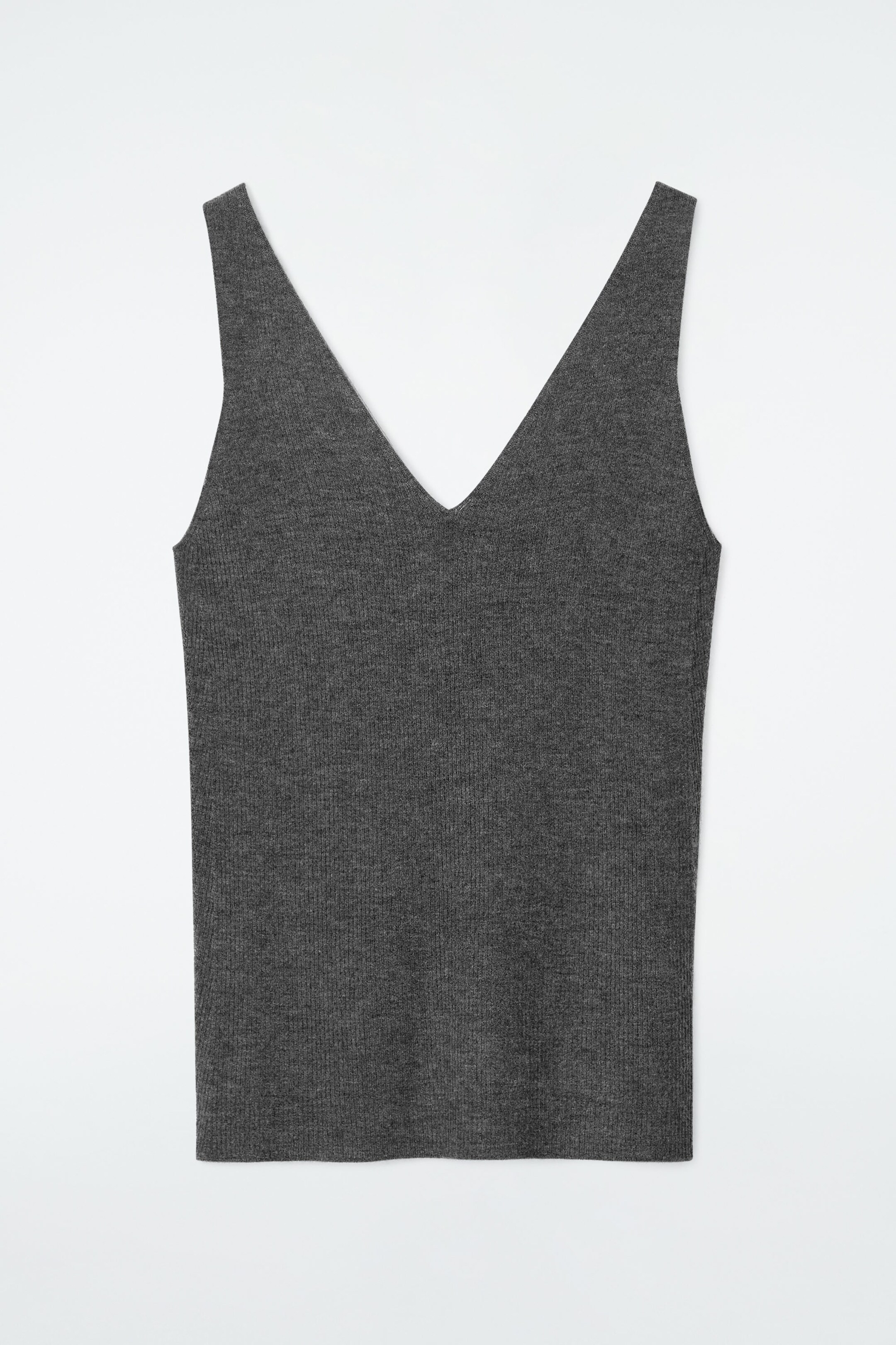 SLIM RIBBED CASHMERE TANK TOP