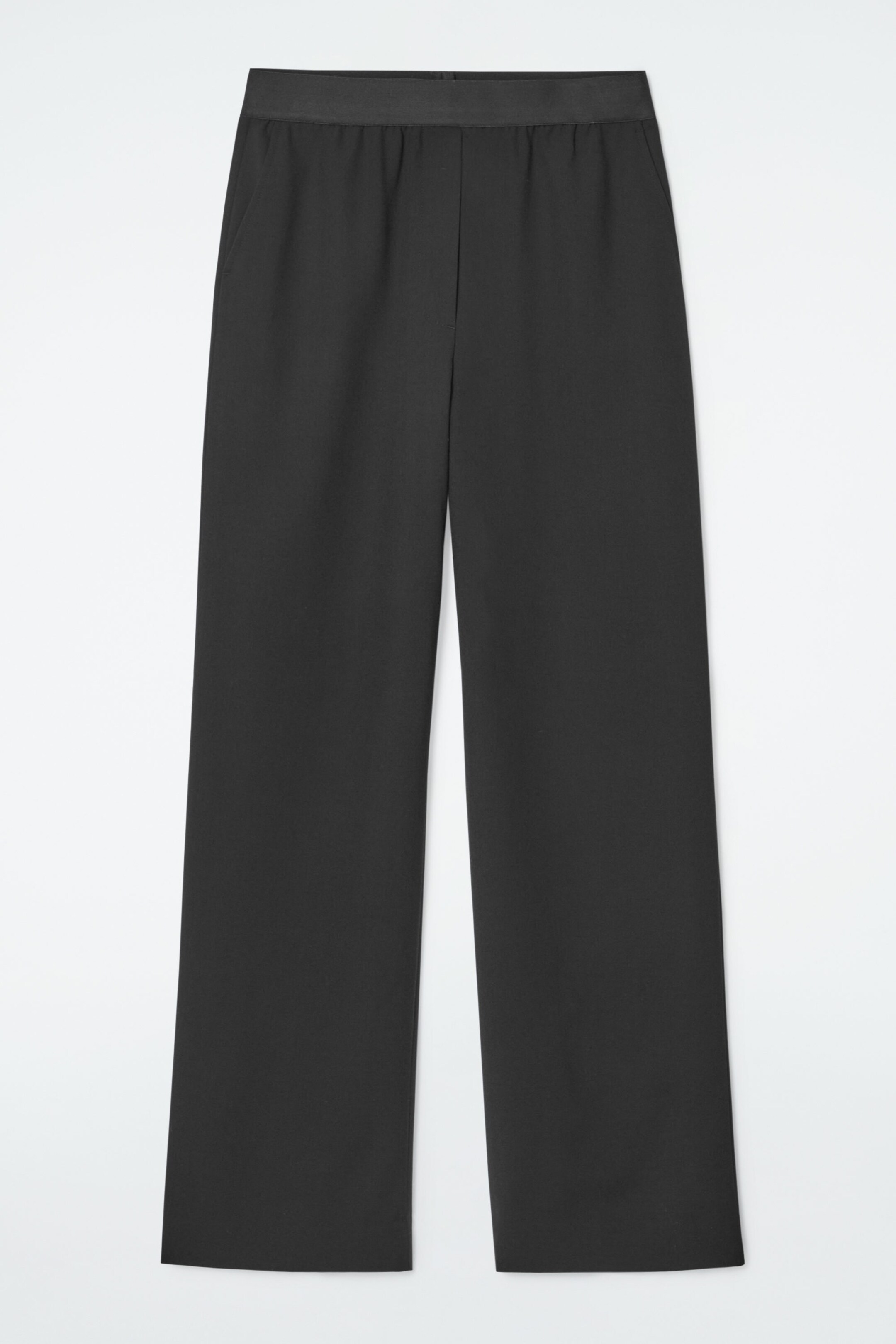 PANTALON DE TAILLEUR TAILLE ÉLASTIQUÉE EN LAINE