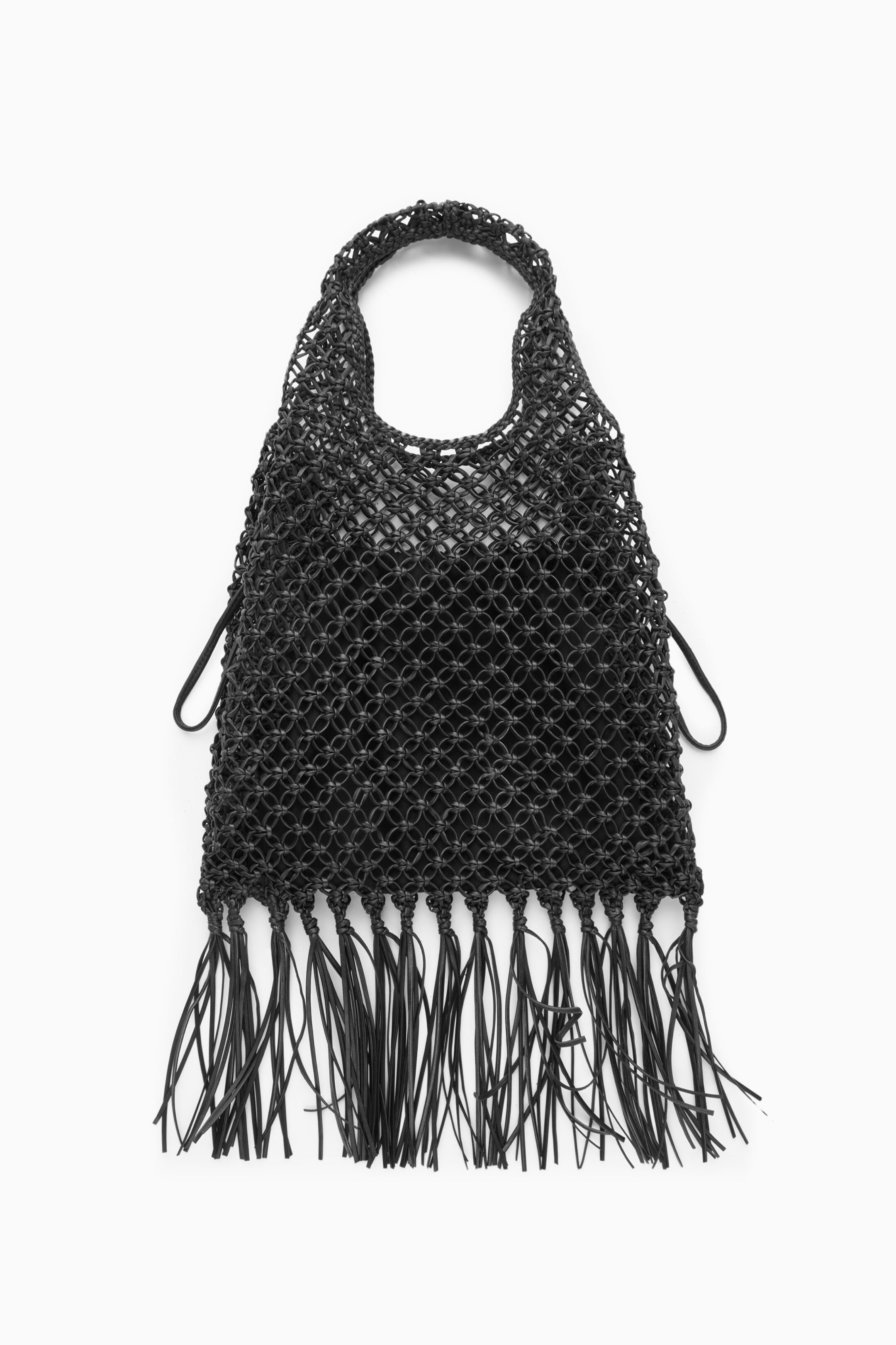 MINI MACRAMÉ SHOPPER - LEATHER