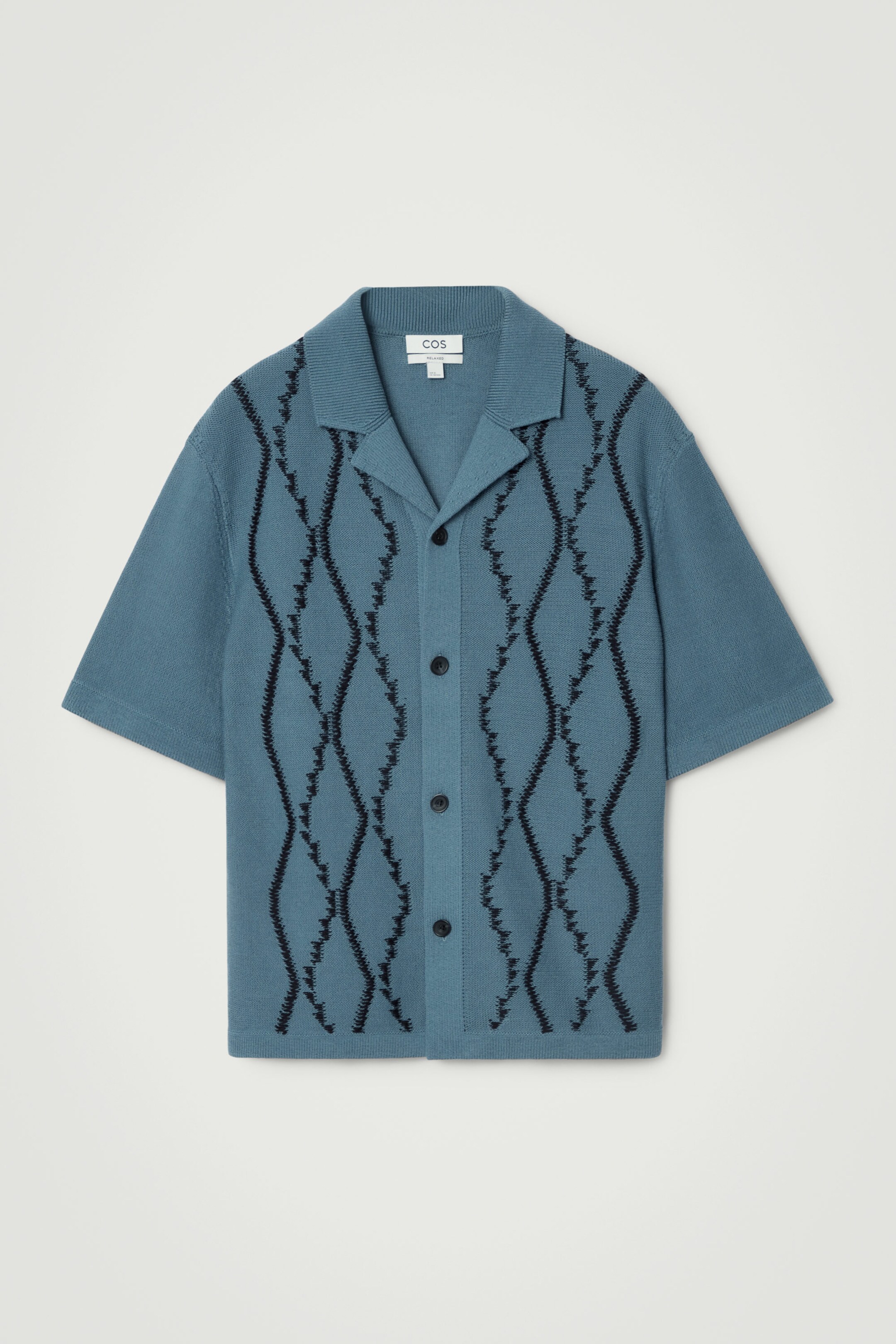 CHEMISE DÉCONTRACTÉE EN MAILLE ARGYLE ABSTRAITE