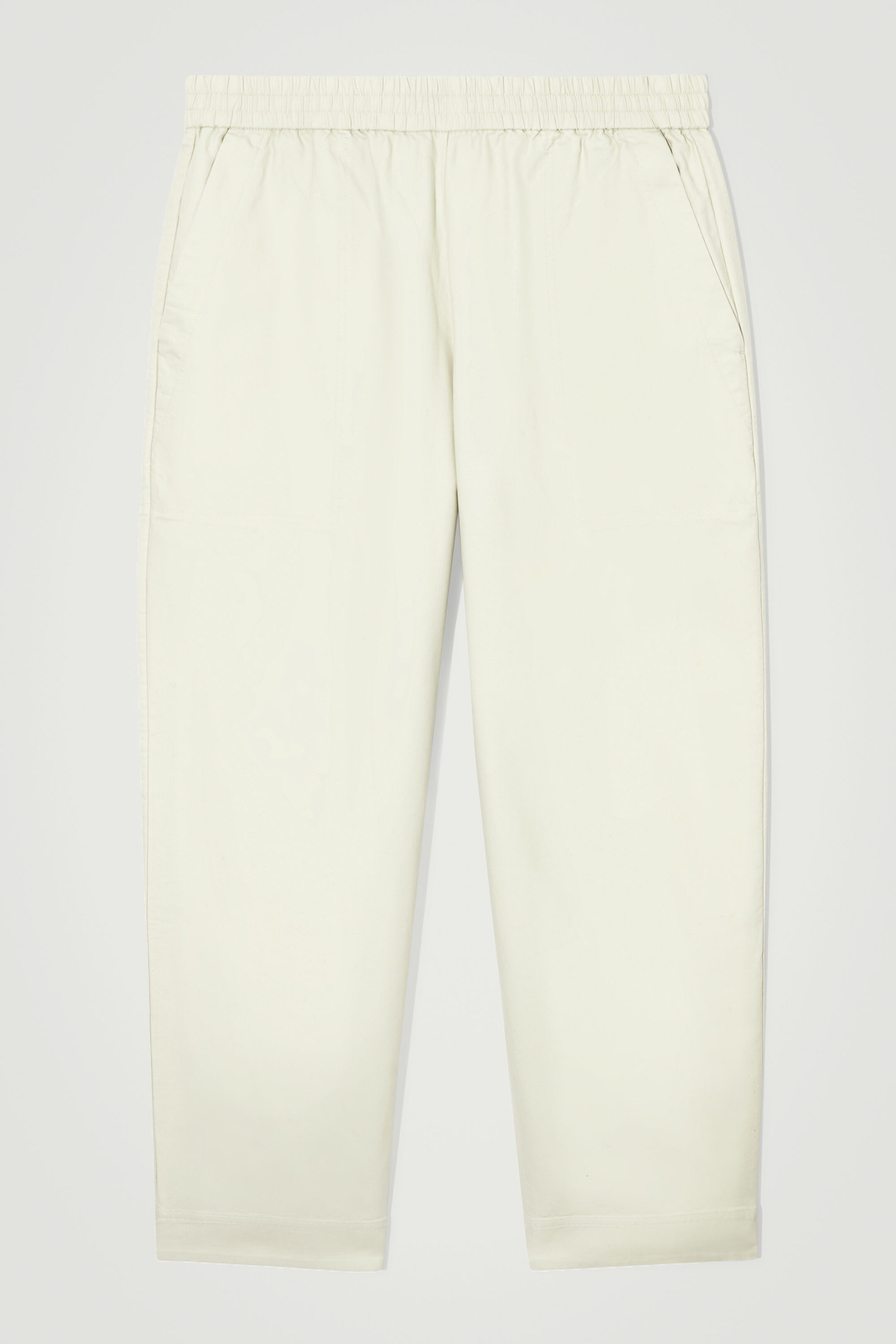 ELASTICATED TWILL TROUSERS