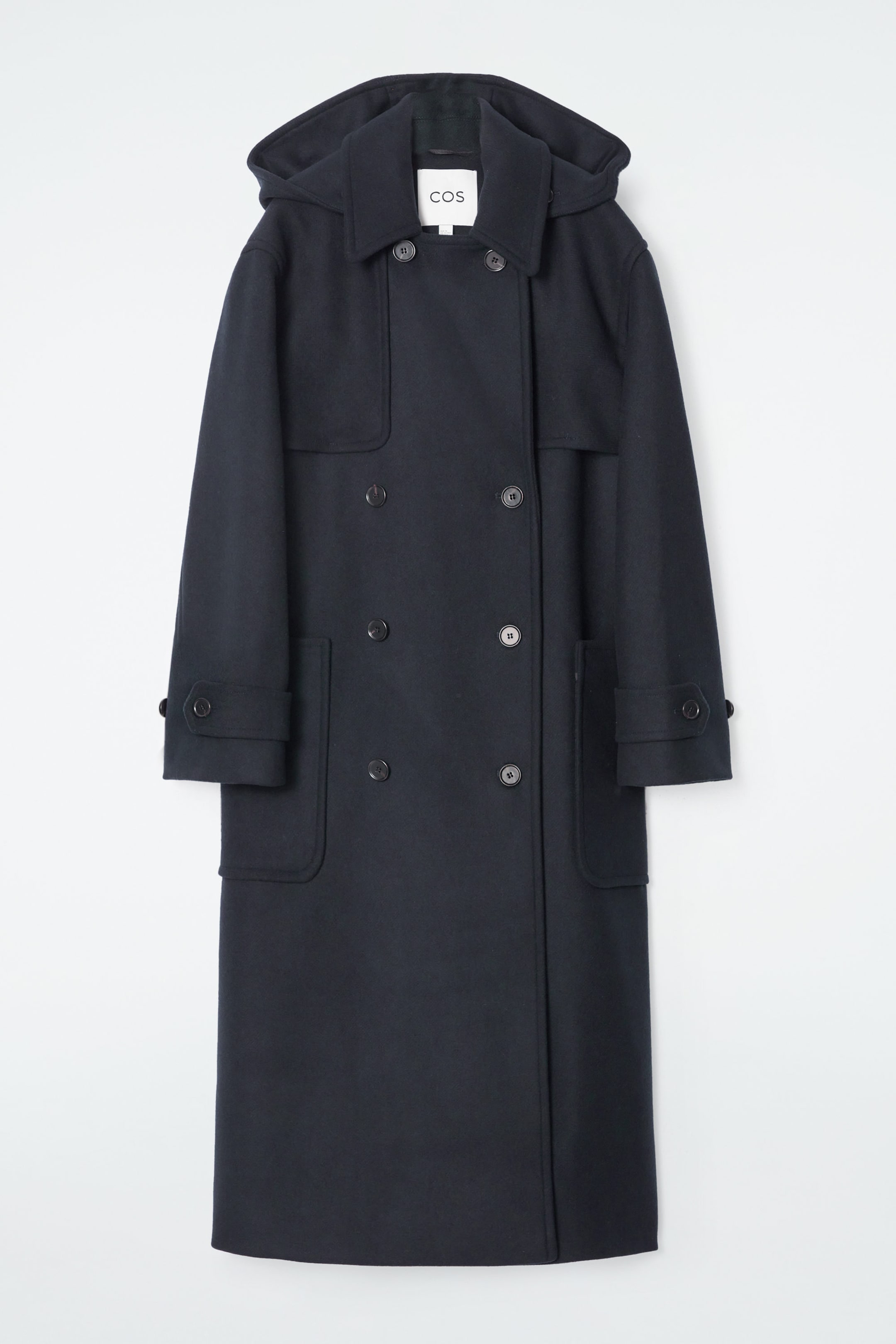 Long black duffle coat online