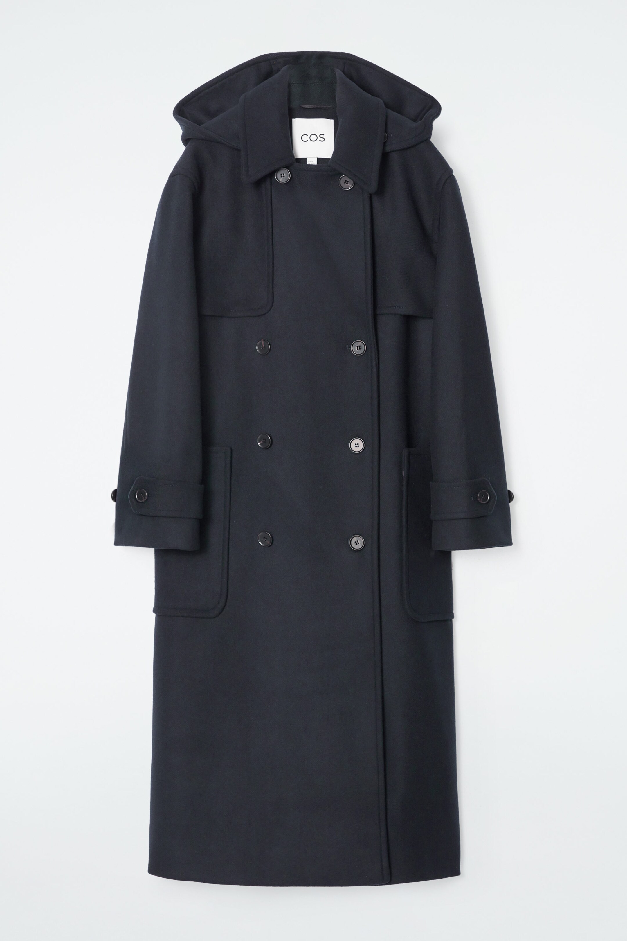 HOODED WOOL DUFFLE COAT