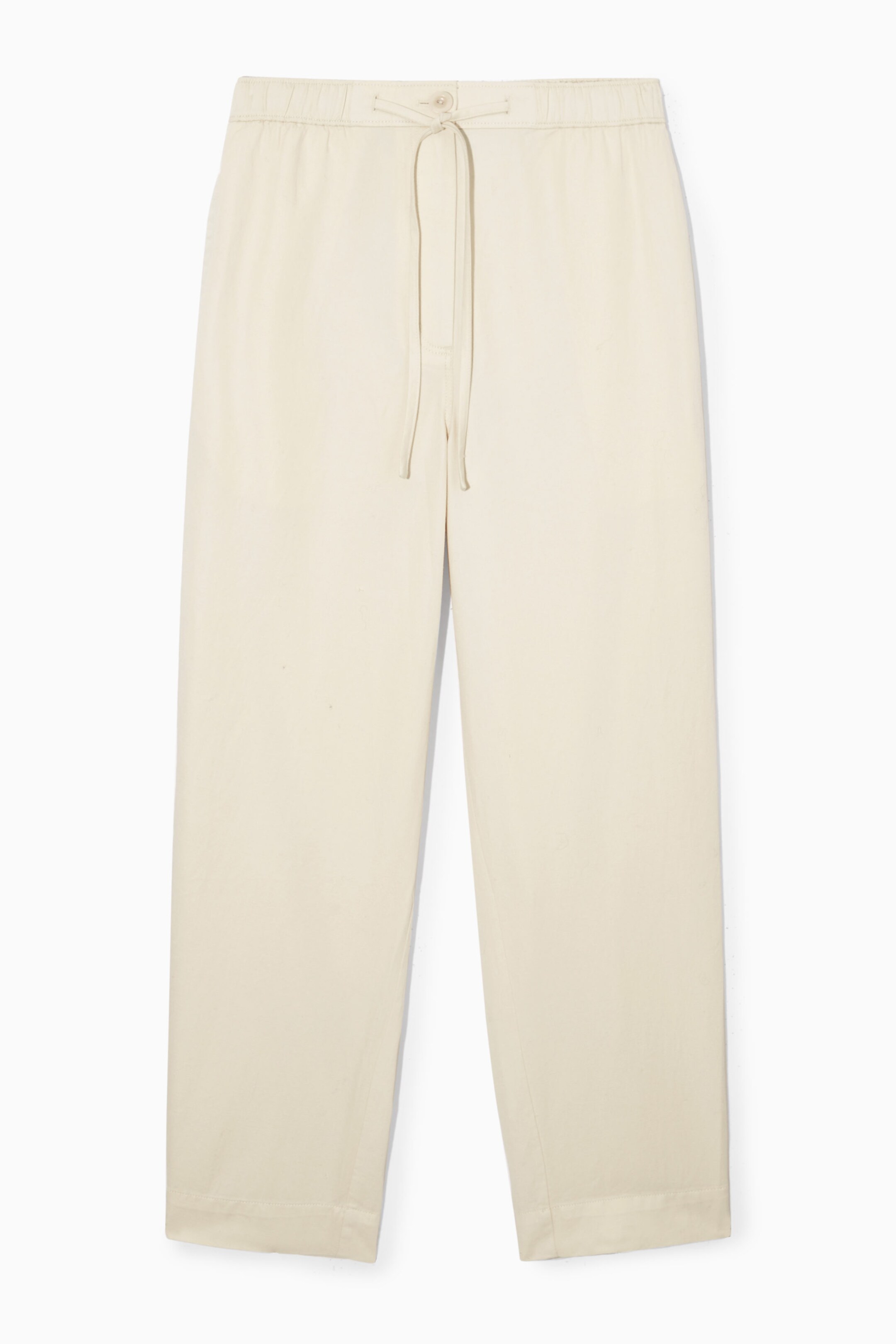 BARREL-LEG DRAWSTRING TROUSERS