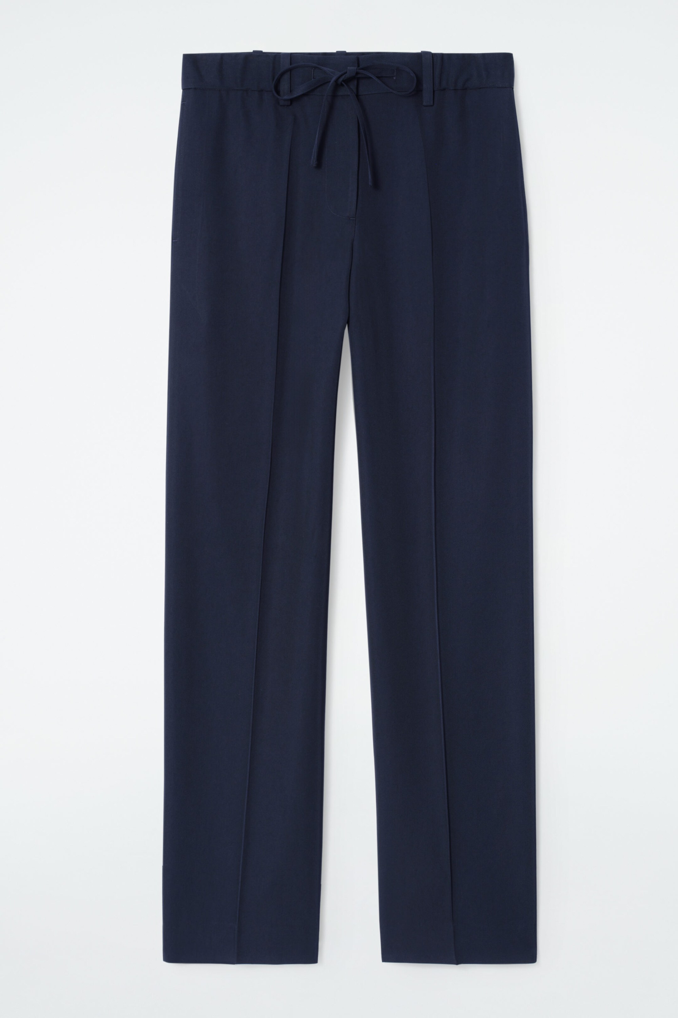 DRAWSTRING STRAIGHT-LEG TROUSERS