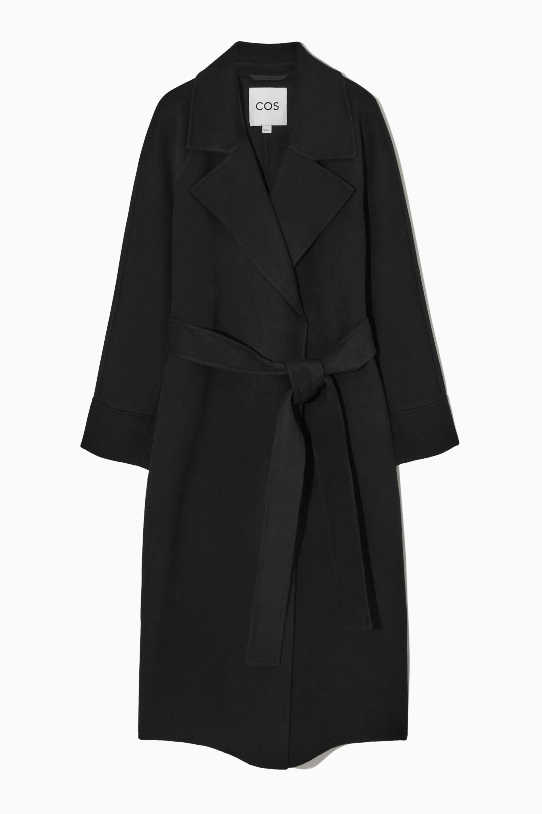 BELTED DOUBLE-FACED WOOL COAT