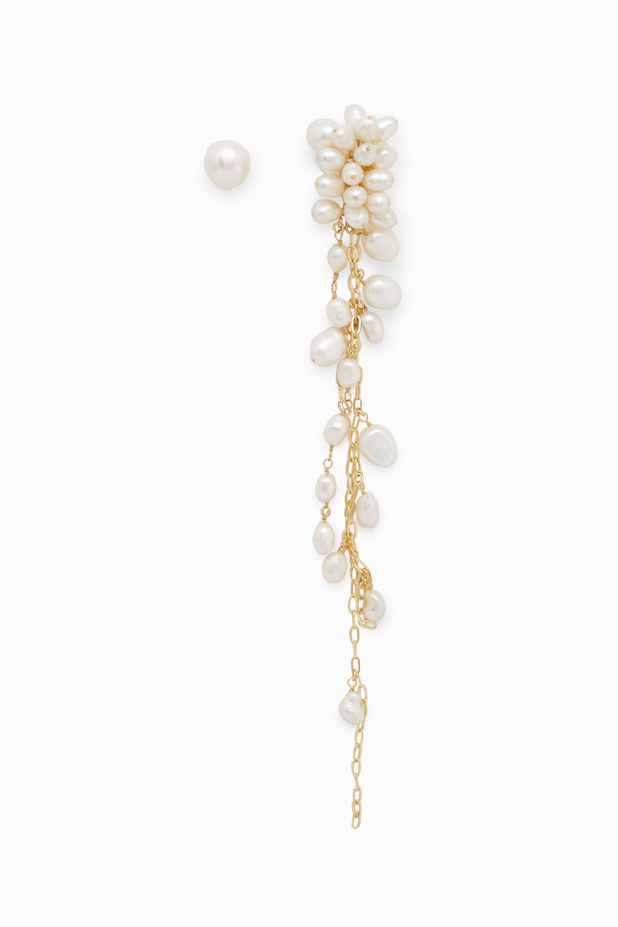 MISMATCHED FRESHWATER PEARL EARRINGS