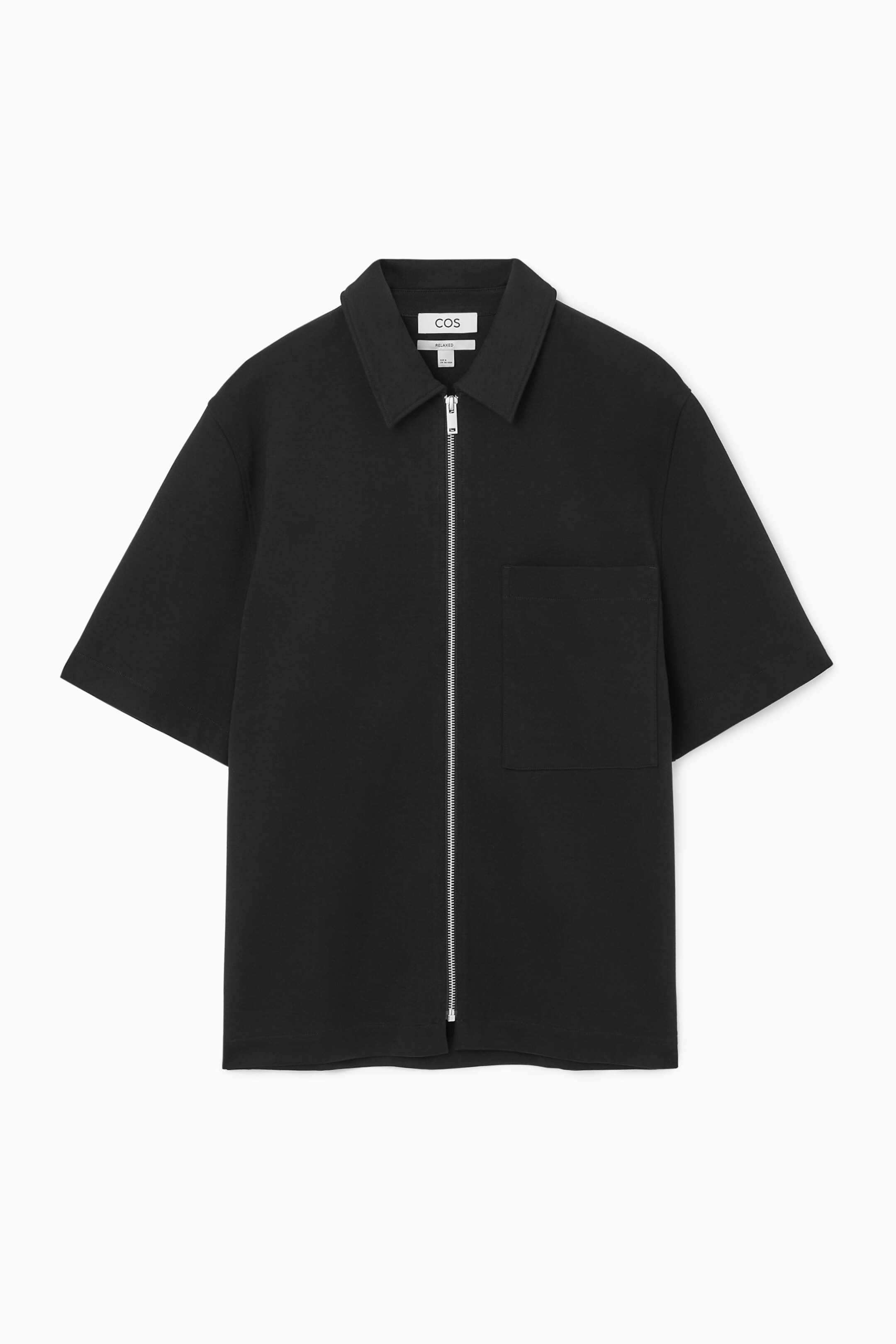 ZIP-UP JERSEY SHORT-SLEEVED SHIRT