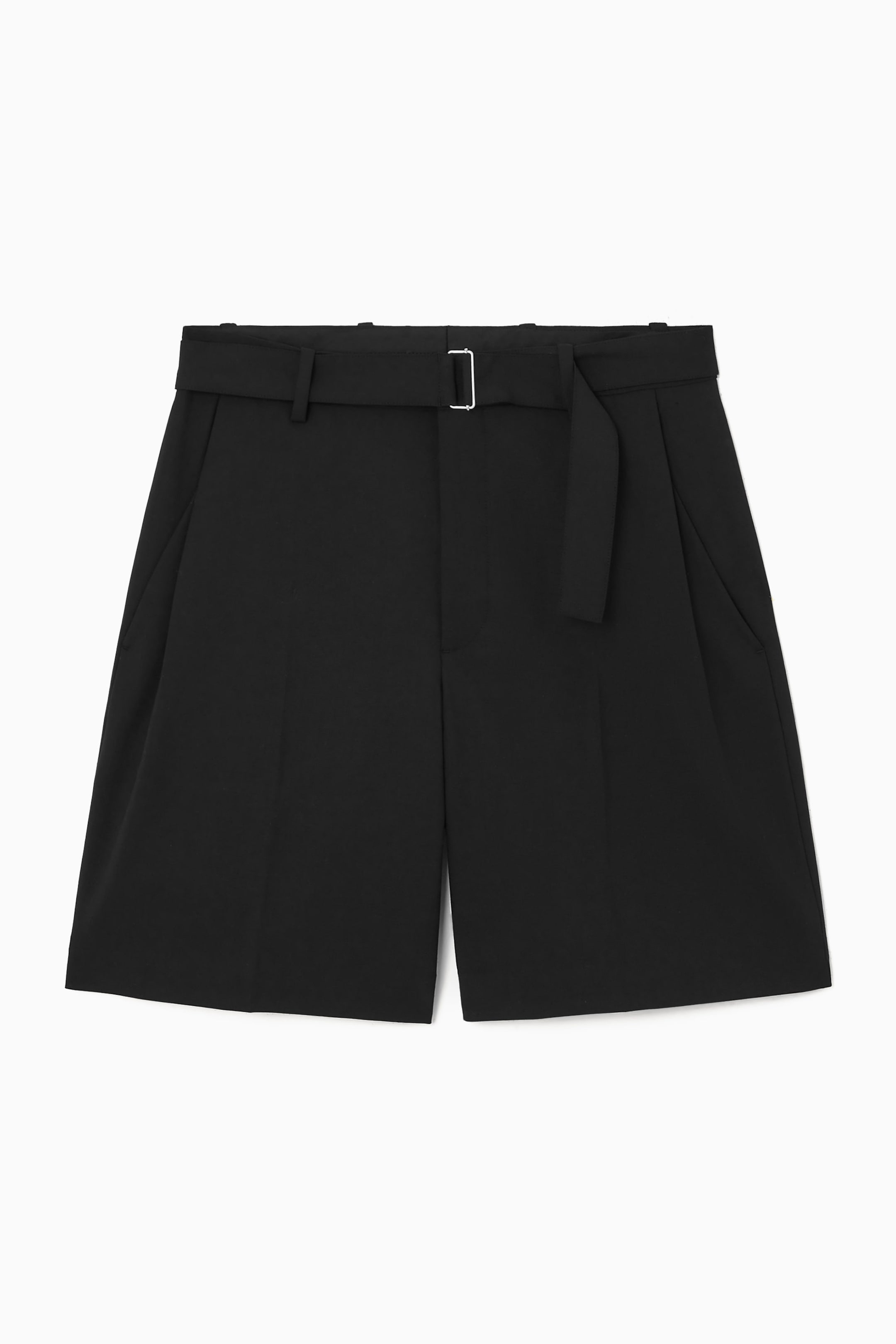 SHORTS AUS WOLL-MIX MIT GÜRTEL