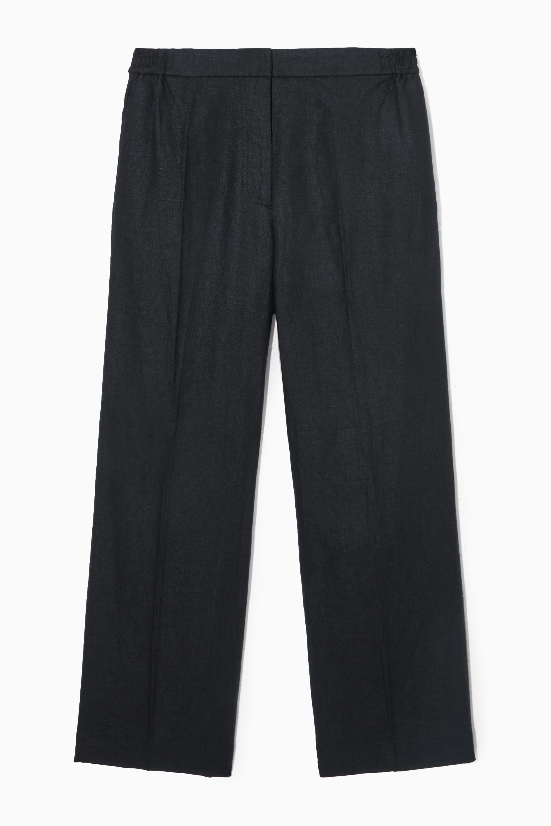 WIDE-LEG TAILORED LINEN TROUSERS