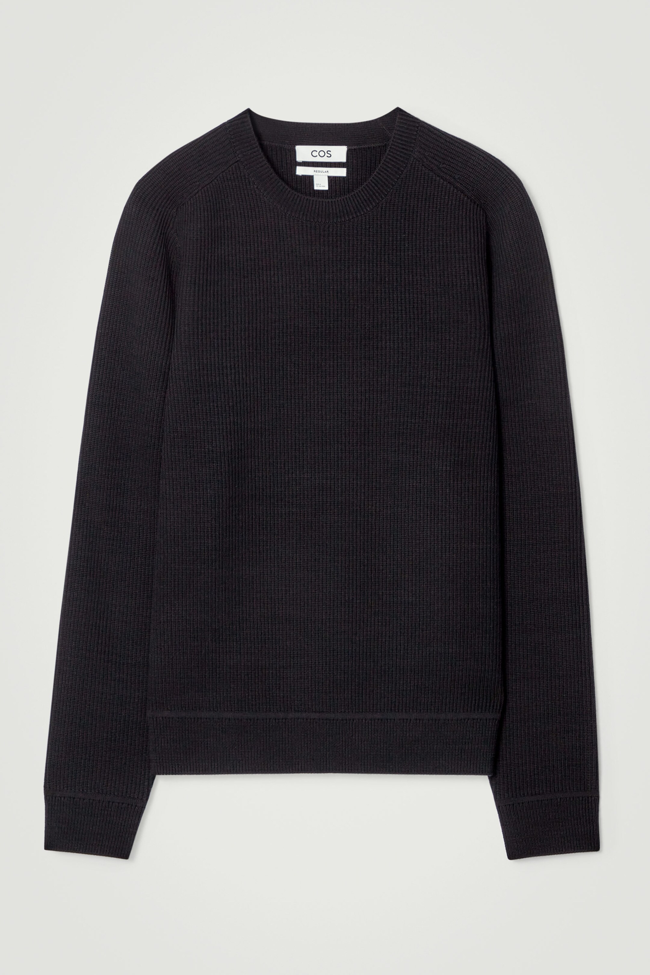 RIBBED MERINO WOOL JUMPER