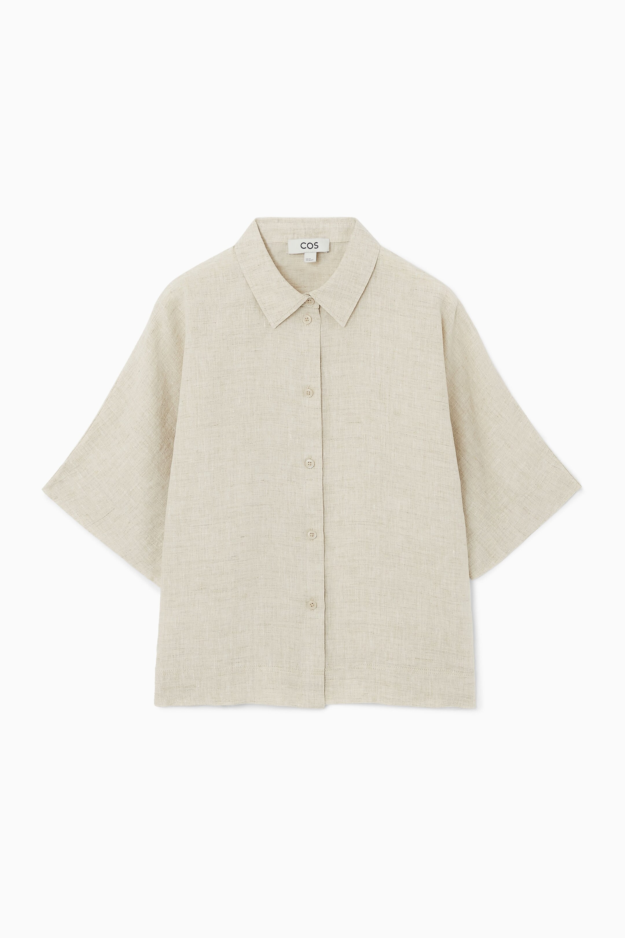 SHORT-SLEEVED LINEN SHIRT