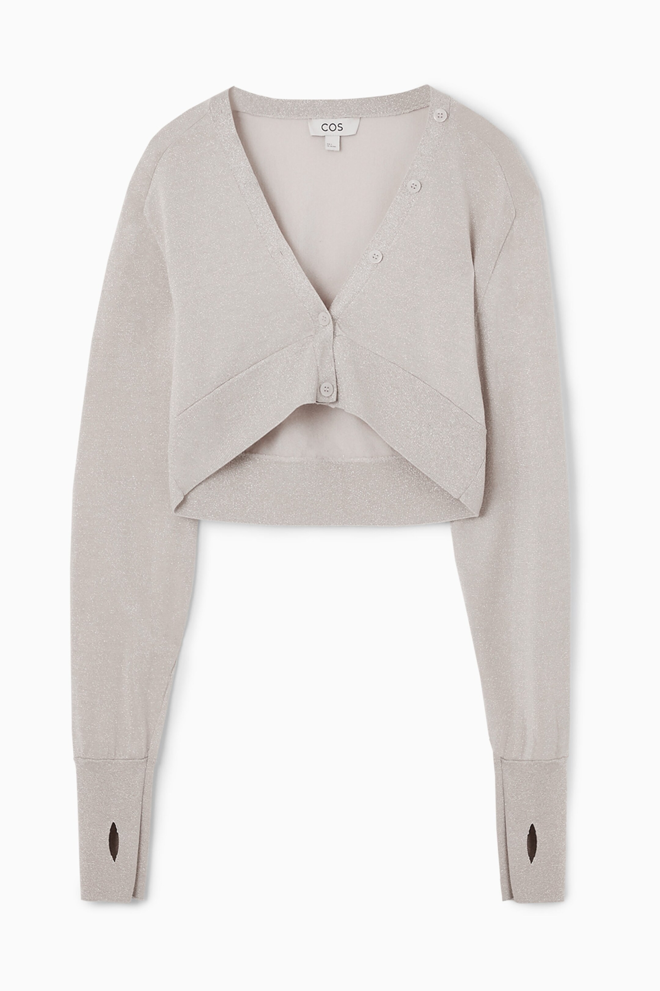 CROPPED WOOL-BLEND CARDIGAN