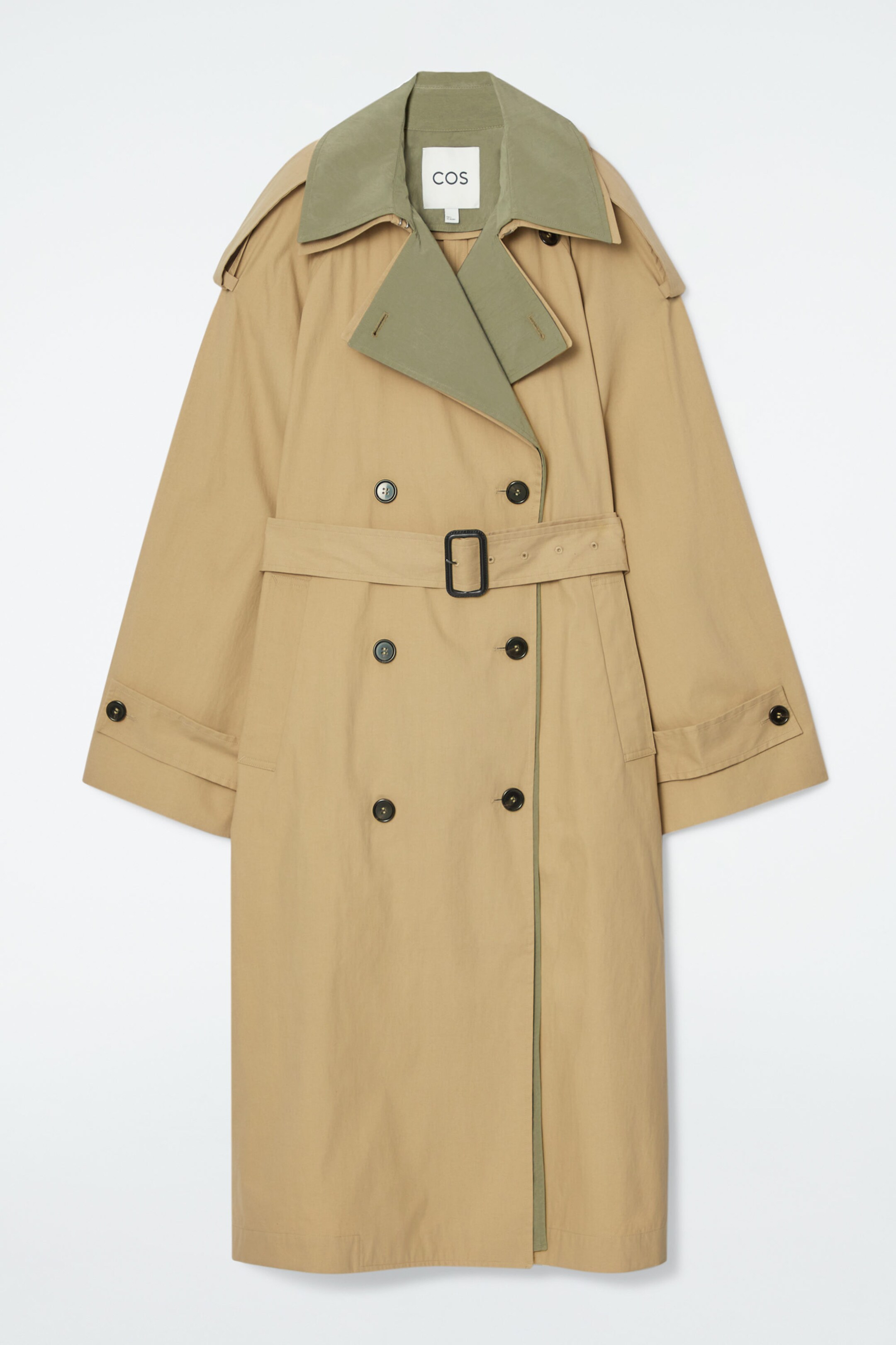 TRENCH-COAT CROISÉ FAÇON SUPERPOSÉ