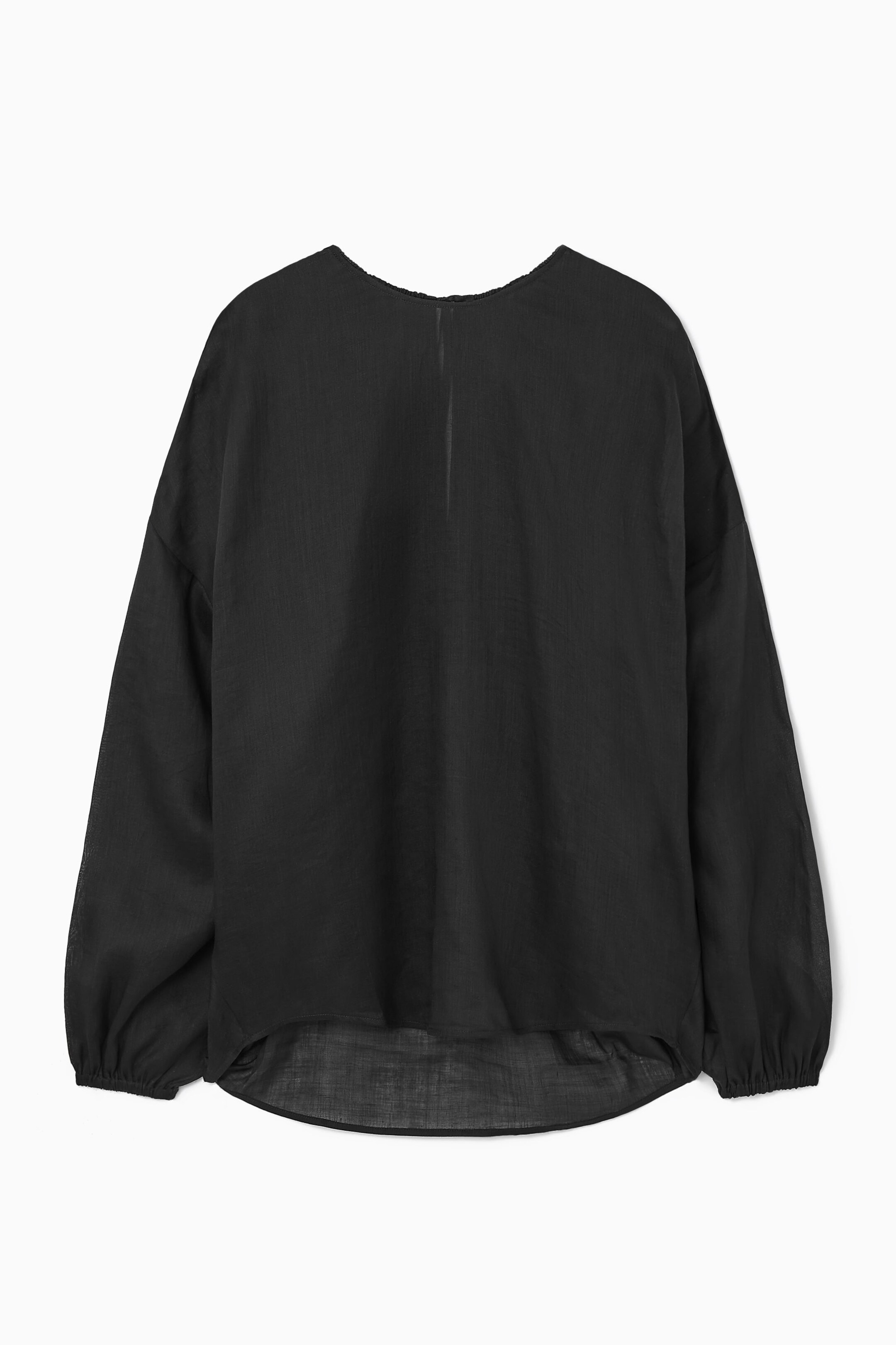 TIE-BACK RAMIE BLOUSE