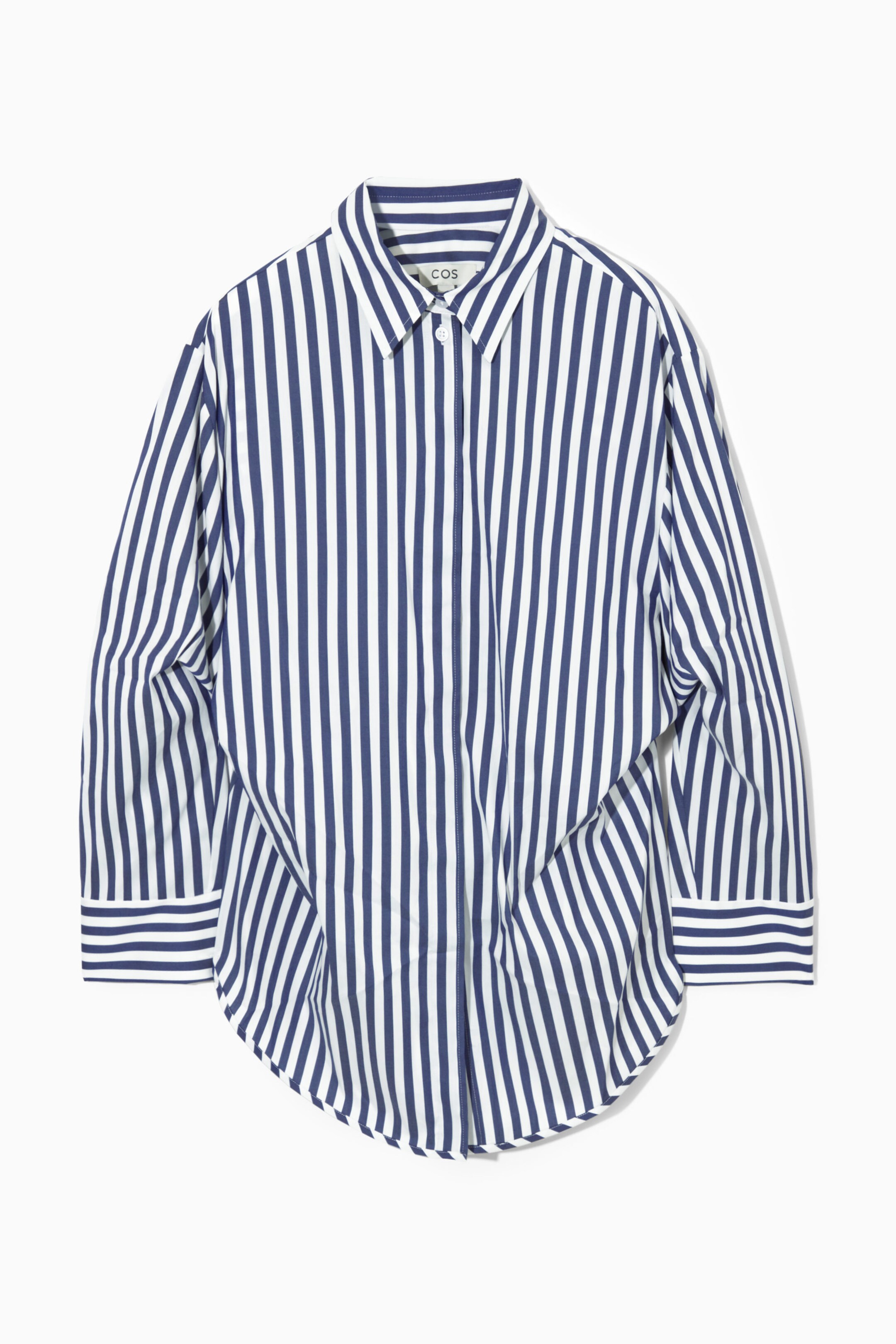 CHEMISE RAYÉE TAILLE CINTRÉE OVERSIZE