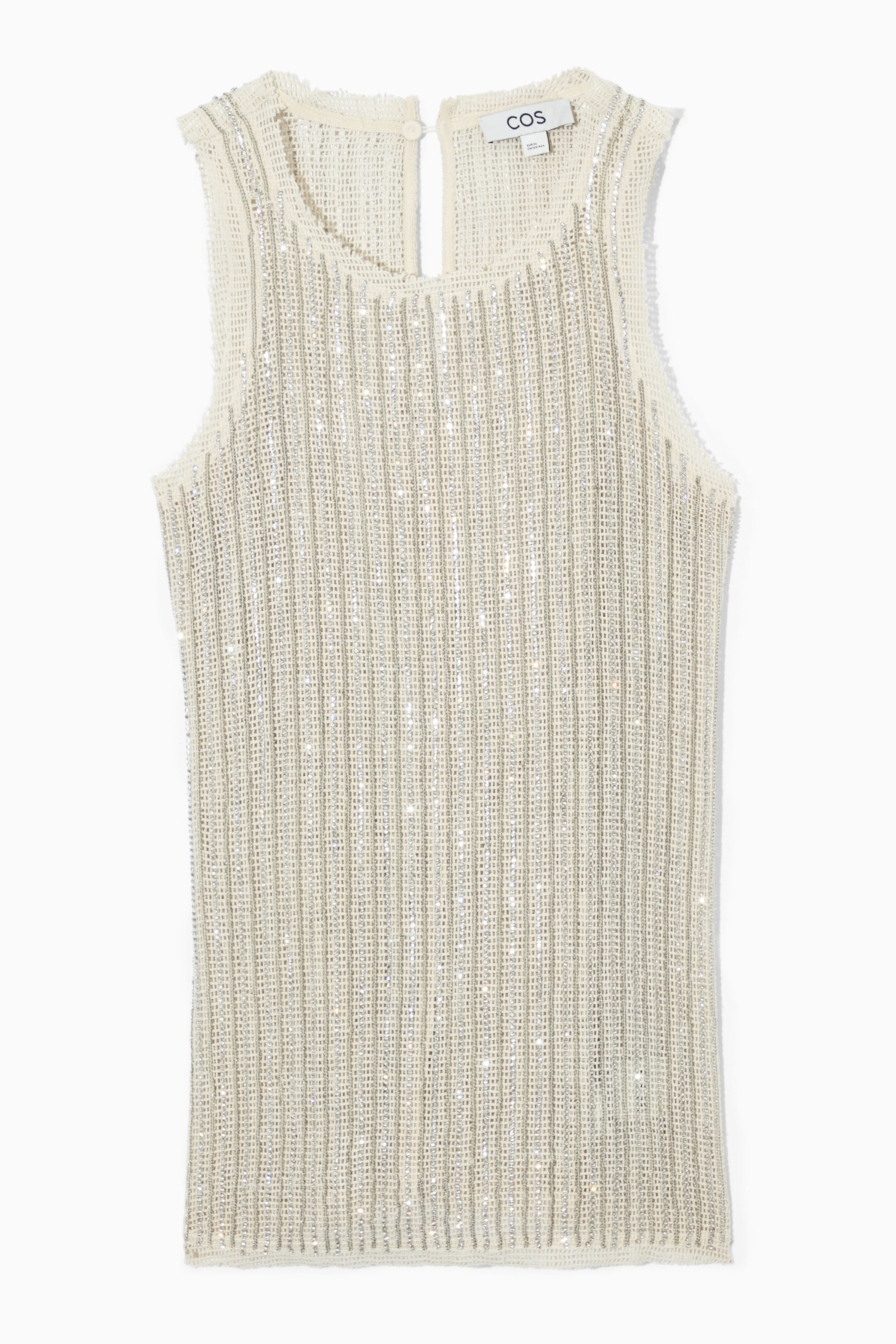 VERZIERTES TANKTOP AUS MESH