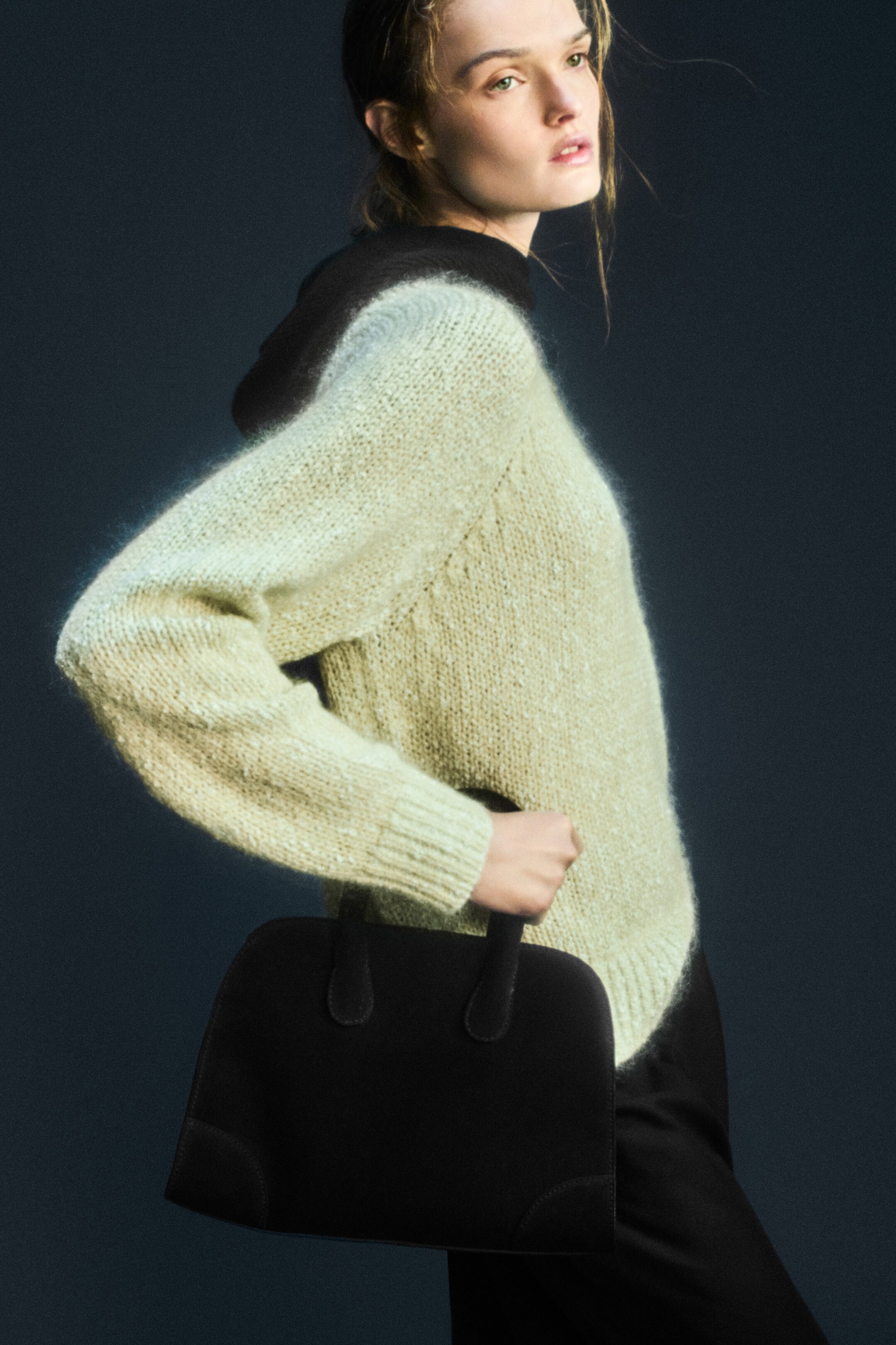 FLECKED MOHAIR-BLEND JUMPER