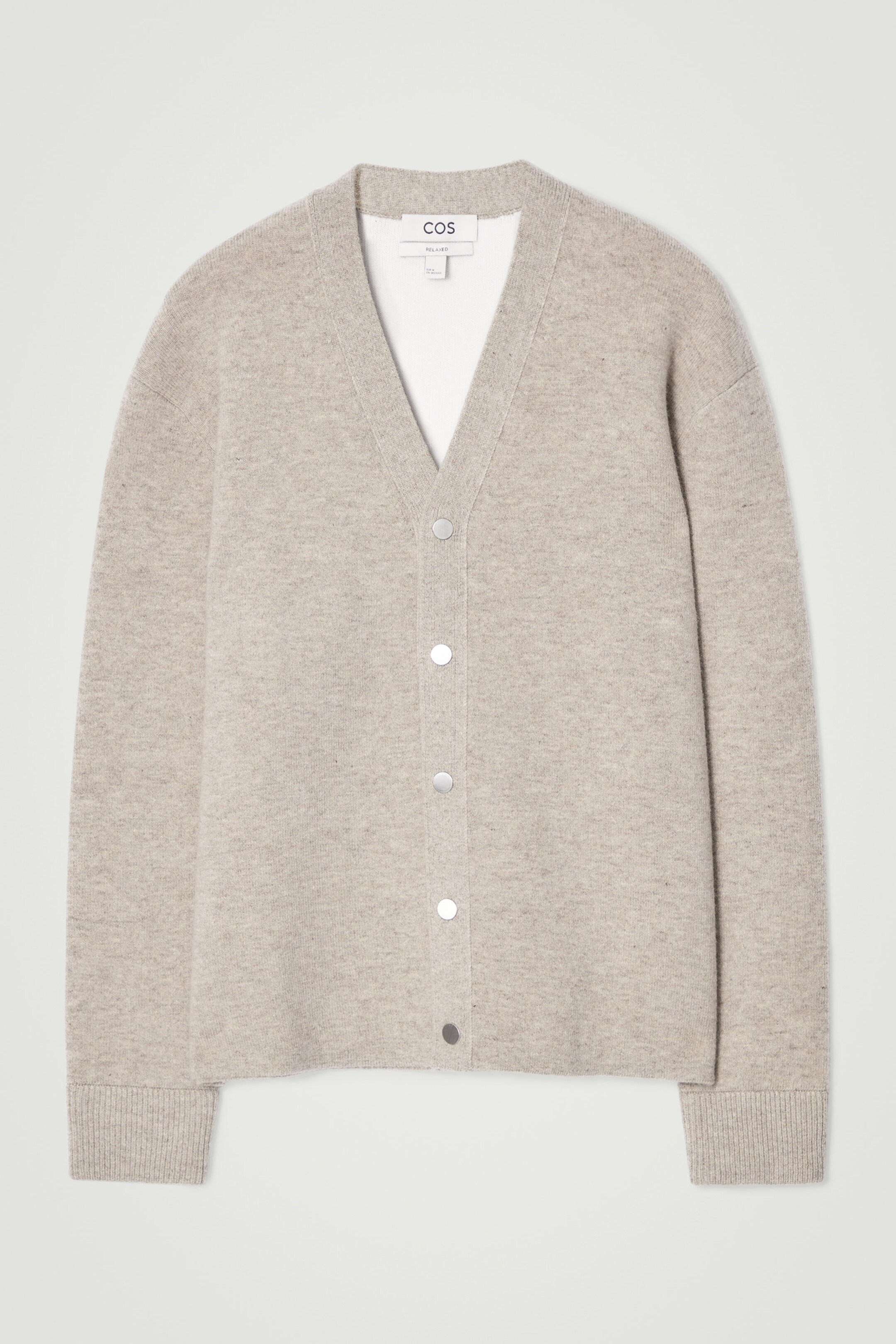 CARDIGAN COL V EN LAINE DOUBLE FACE