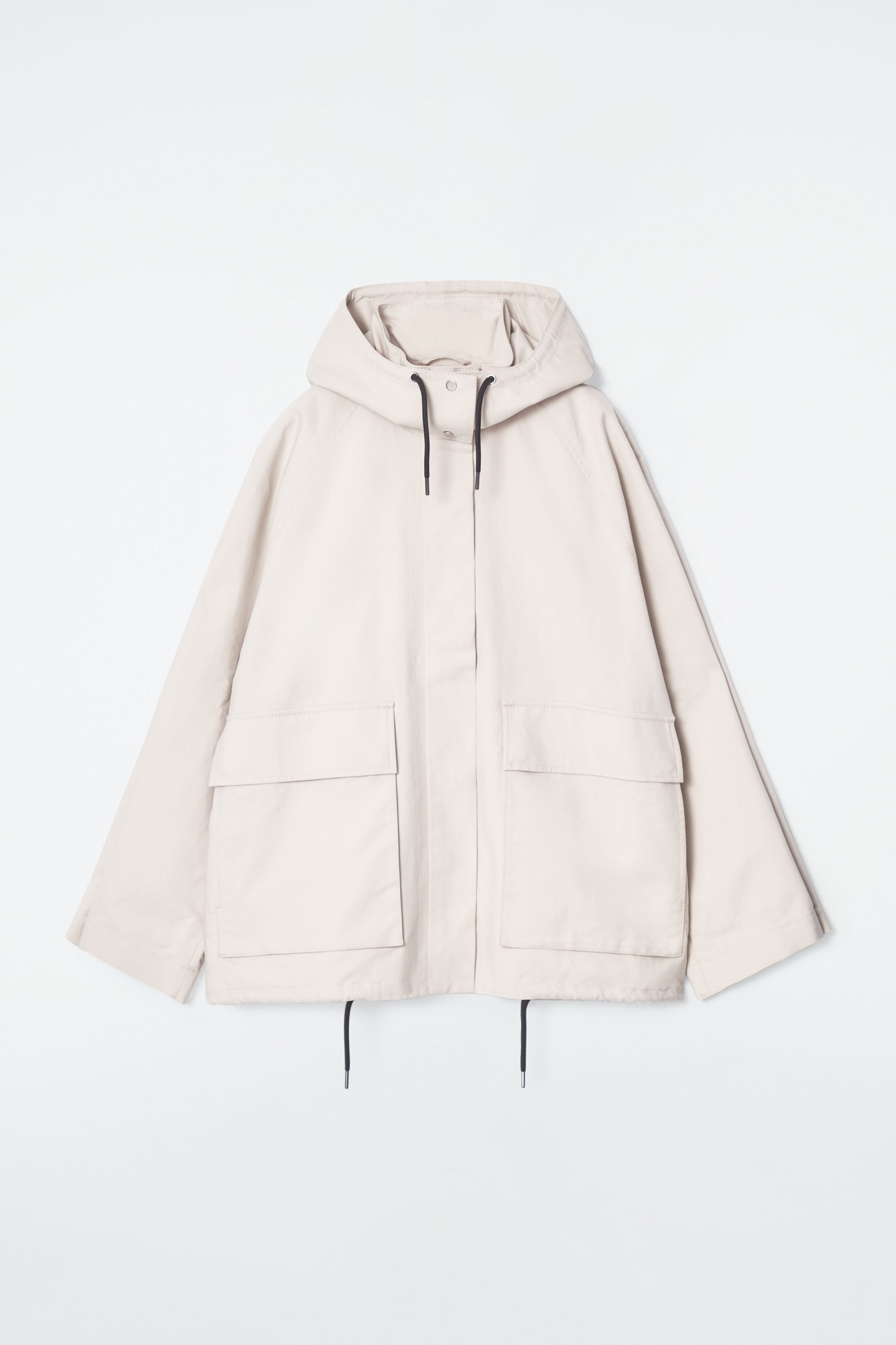 HOODED COTTON UTILITY JACKET