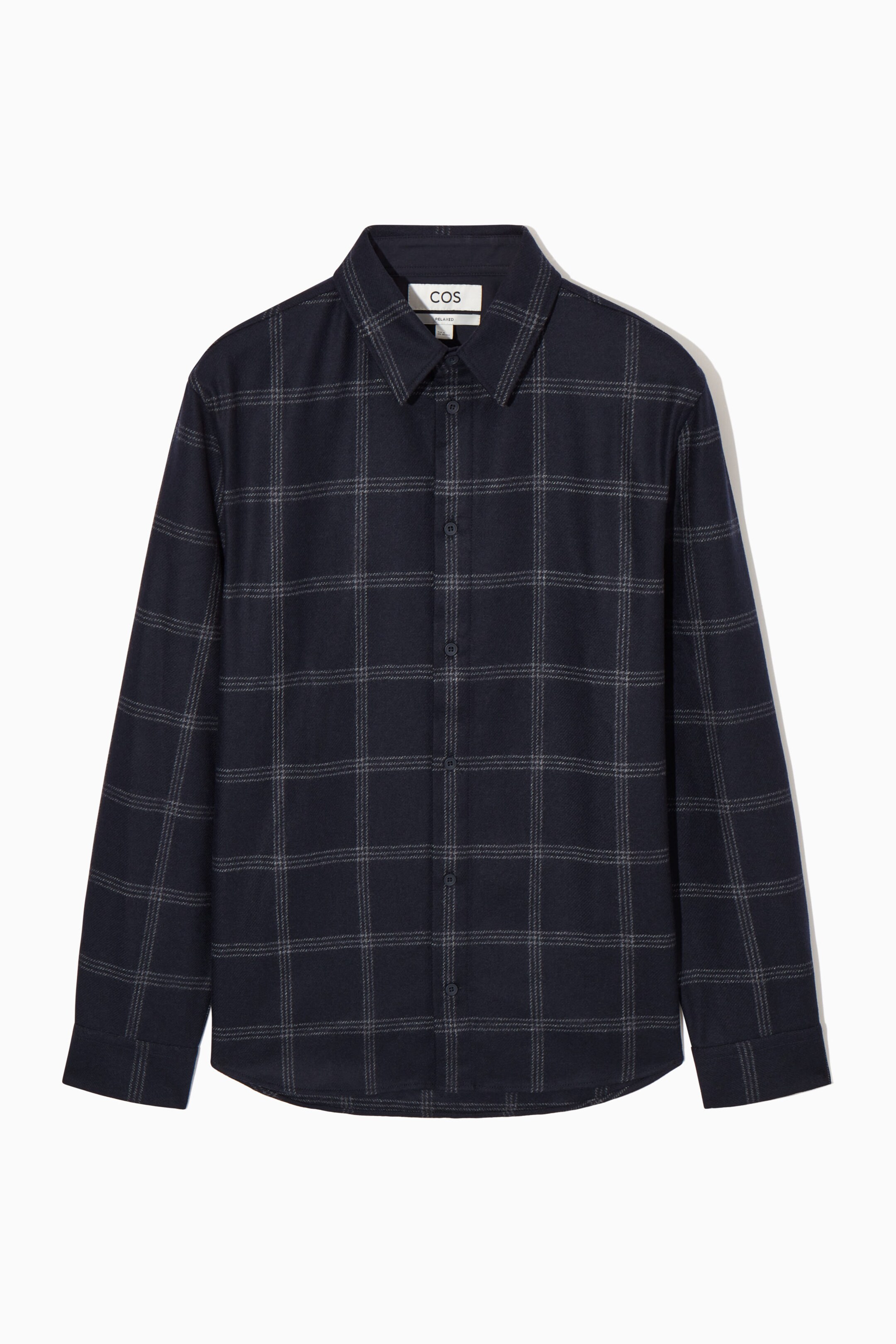 RELAXED CHECKED WOOL SHIRT