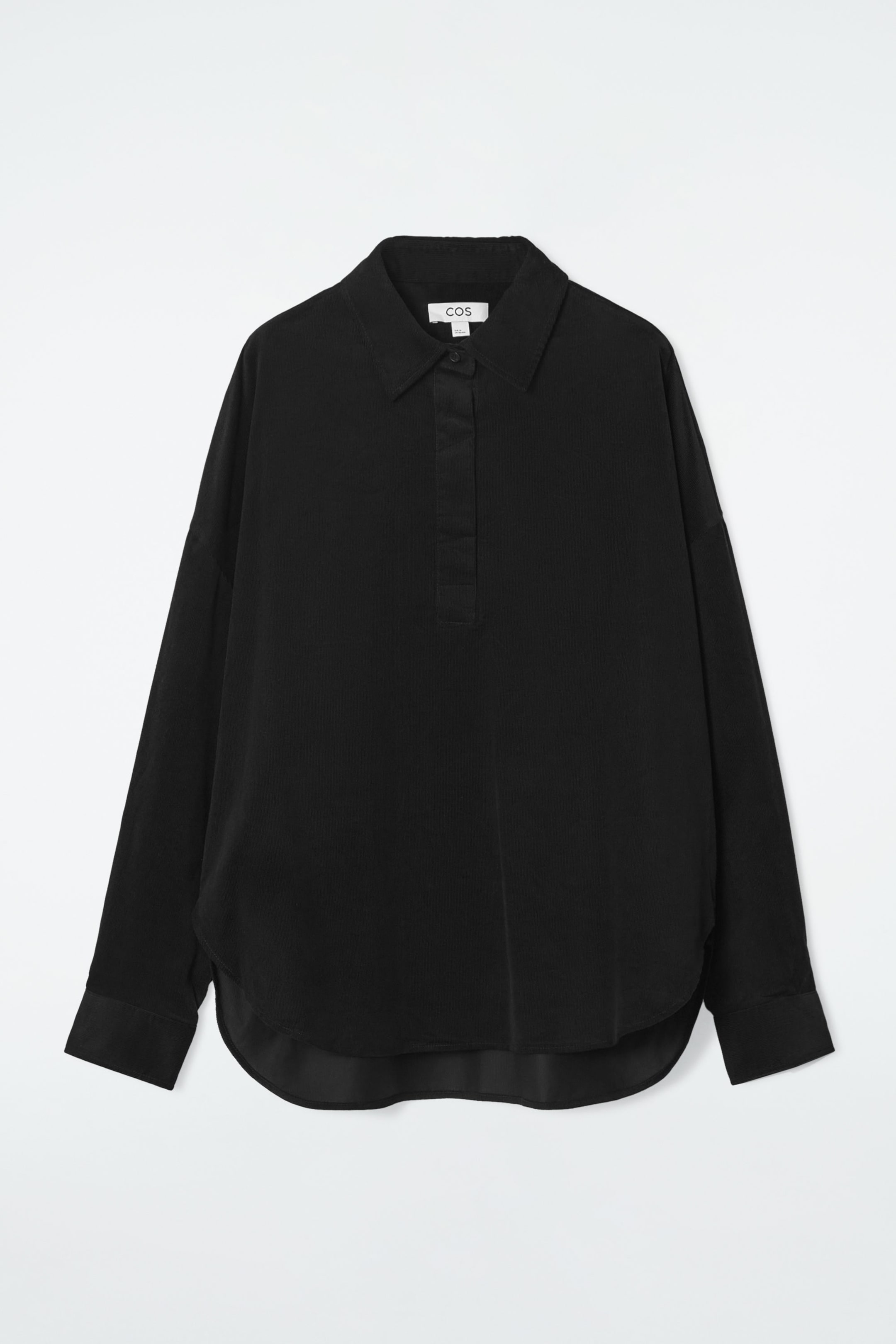 RELAXED CORDUROY HALF-PLACKET SHIRT