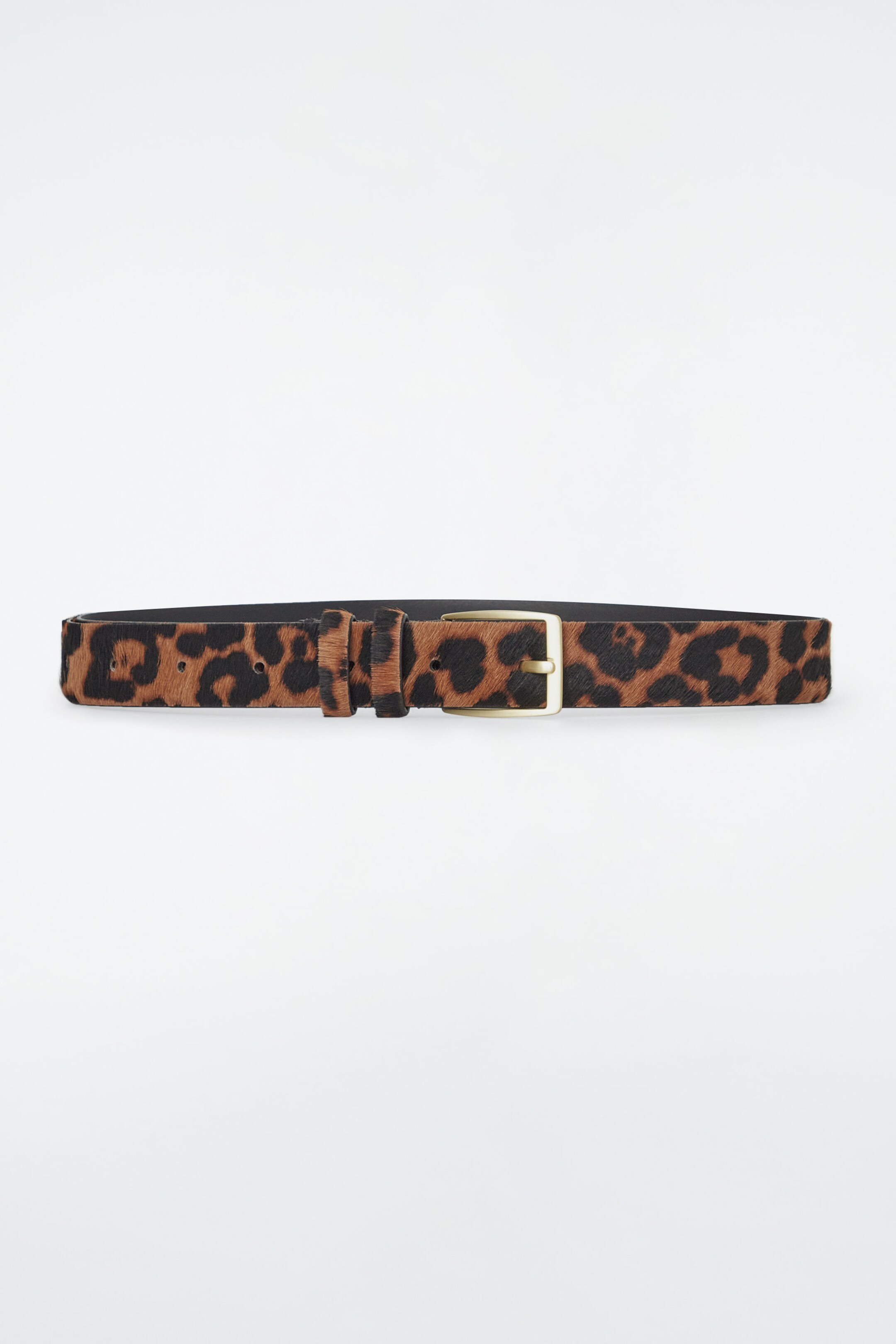 LEOPARD-PRINT PONY HAIR BELT