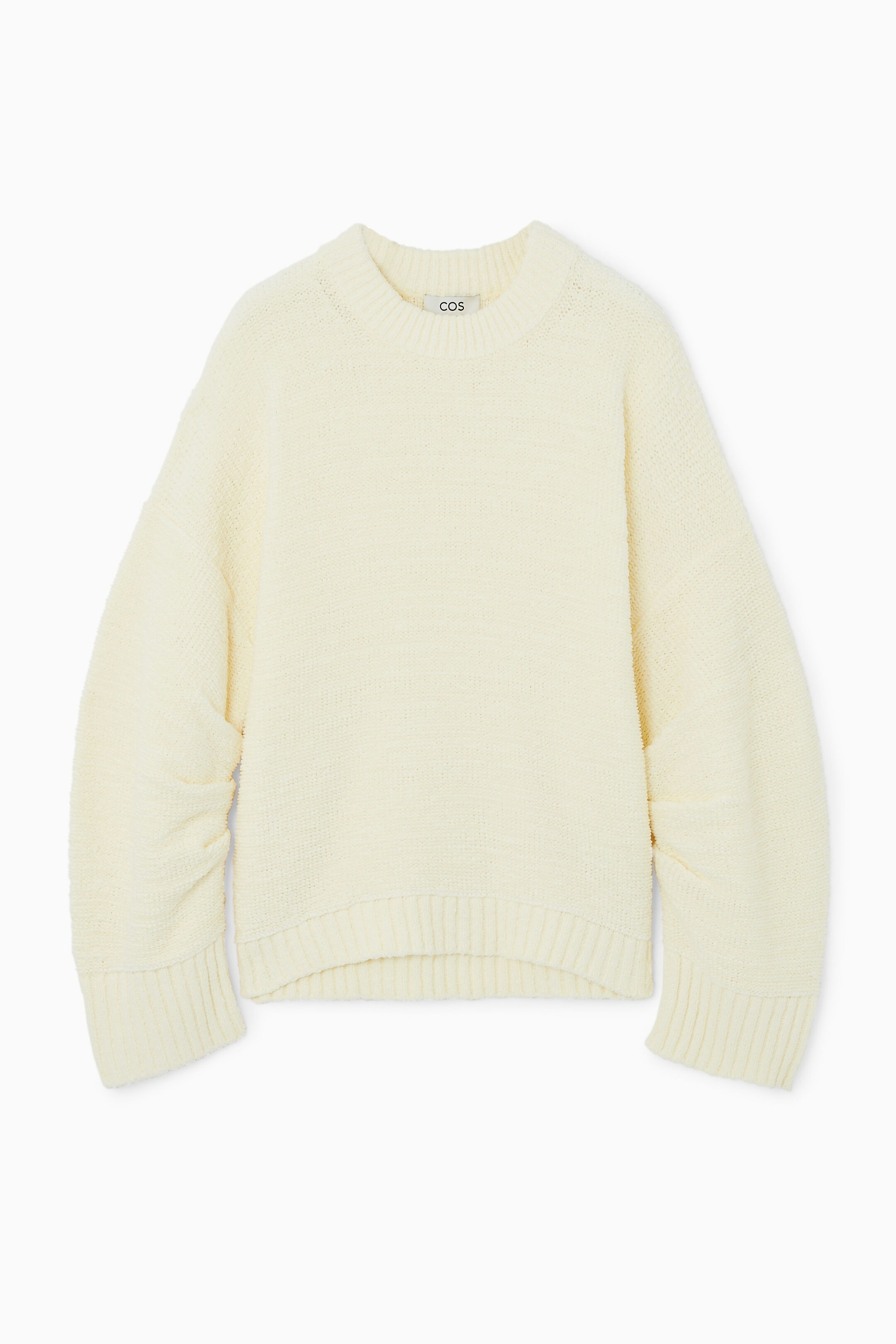 GATHERED-SLEEVE JUMPER