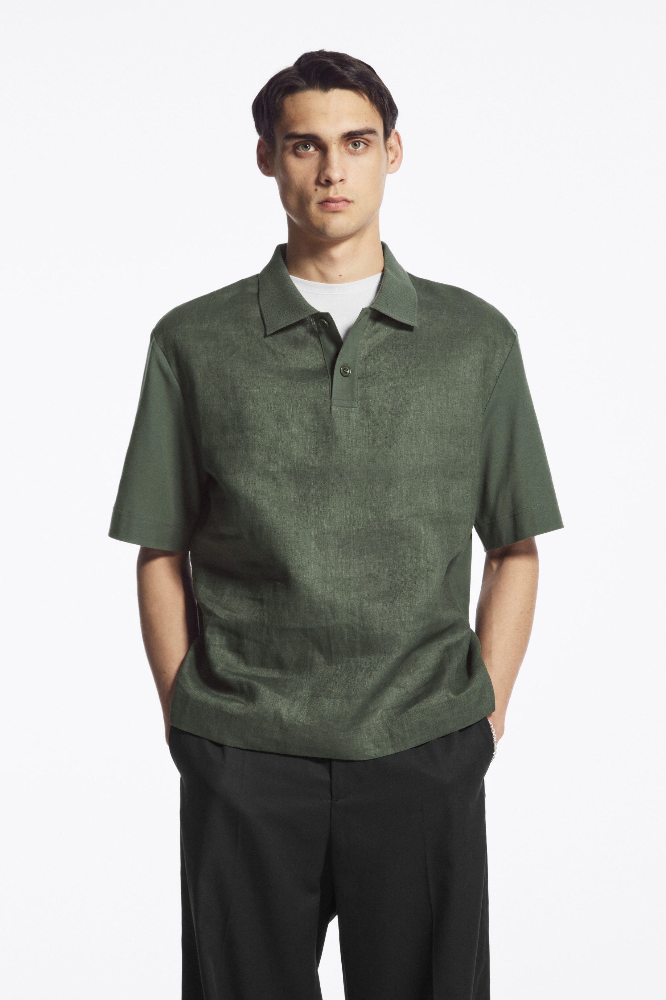 CONTRAST-PANEL POLO SHIRT