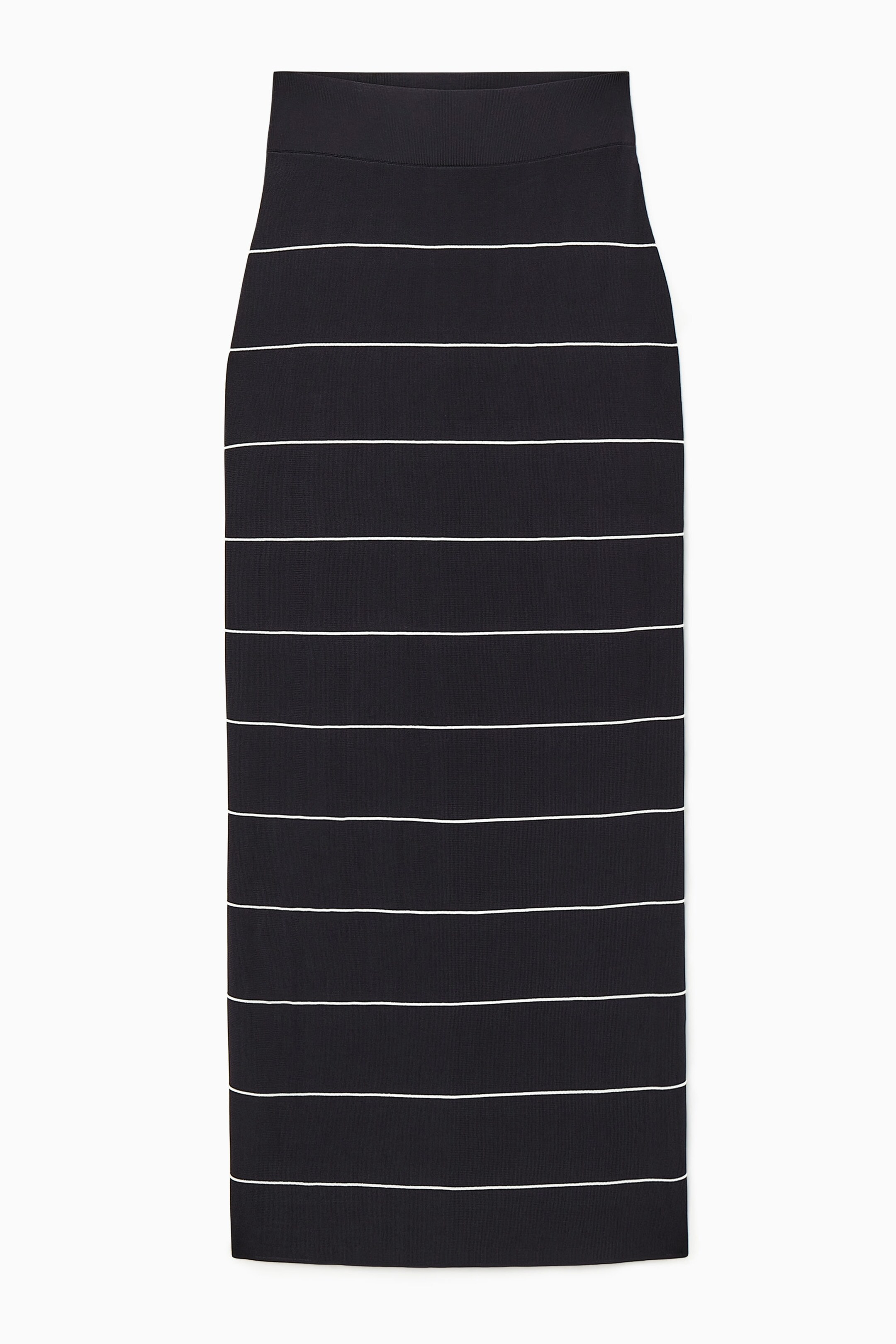 STRIPED KNITTED MAXI SKIRT