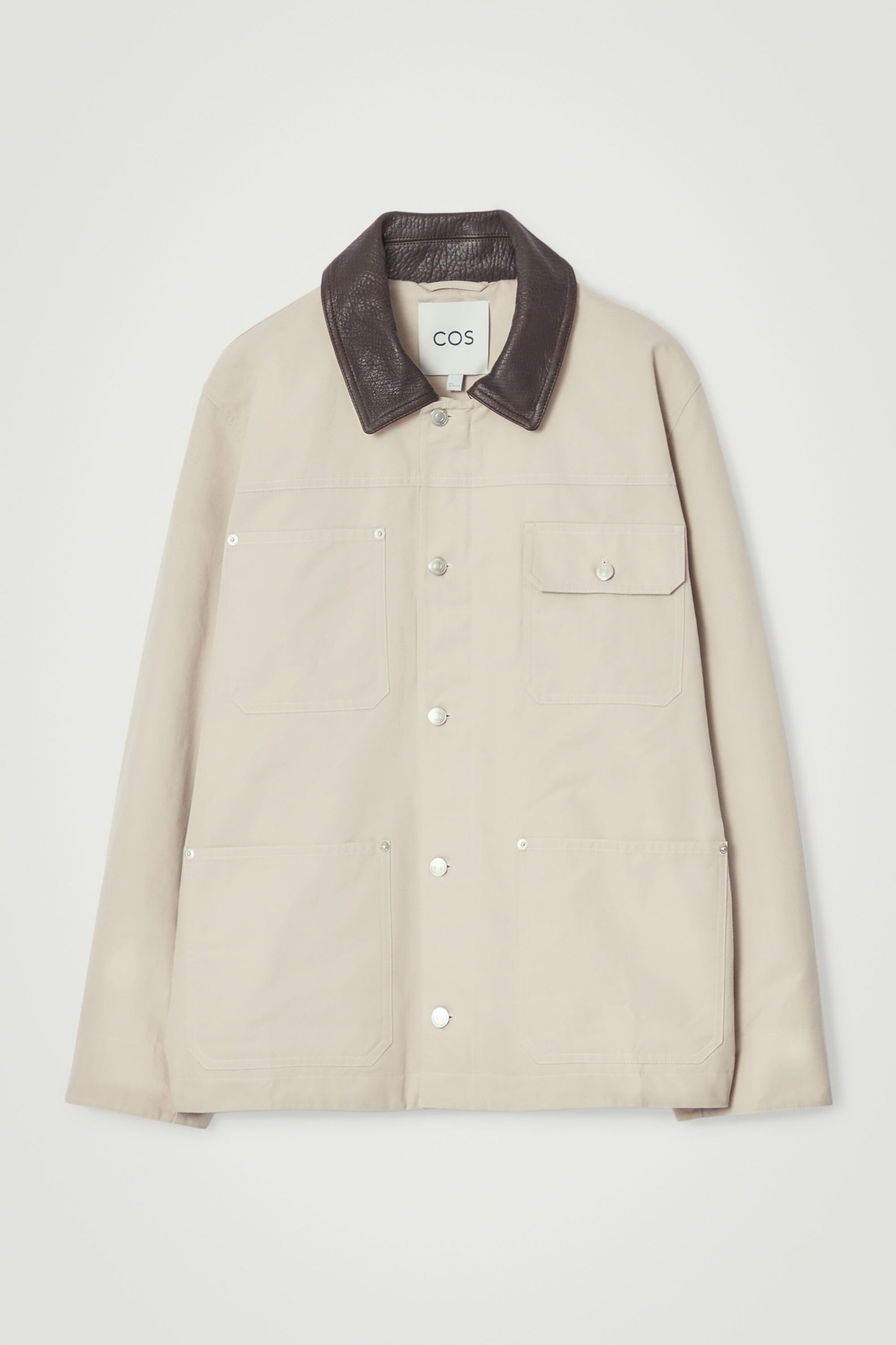 LEATHER-COLLAR FIELD JACKET