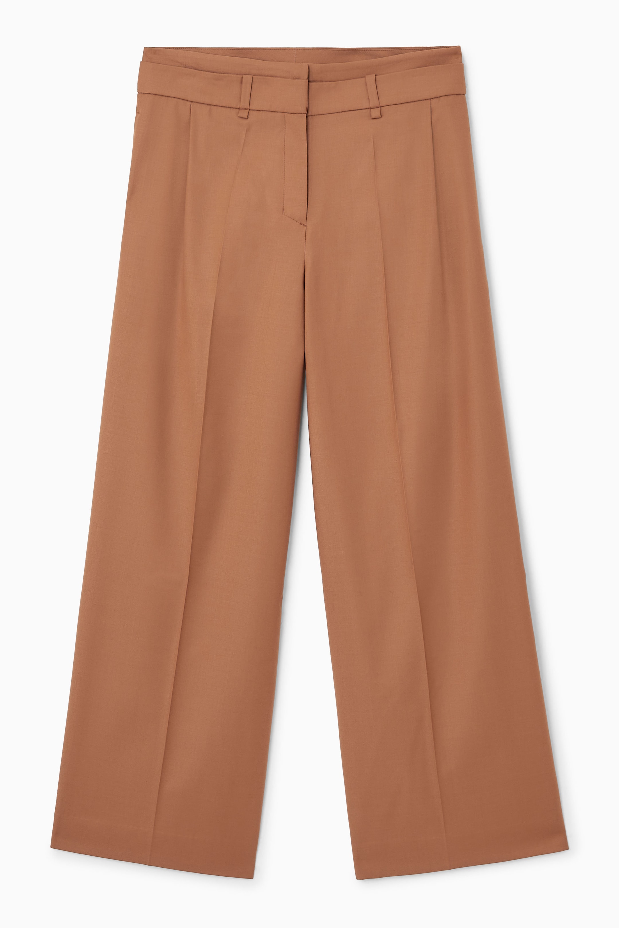 LAYERED-WAIST TAILORED PANTS