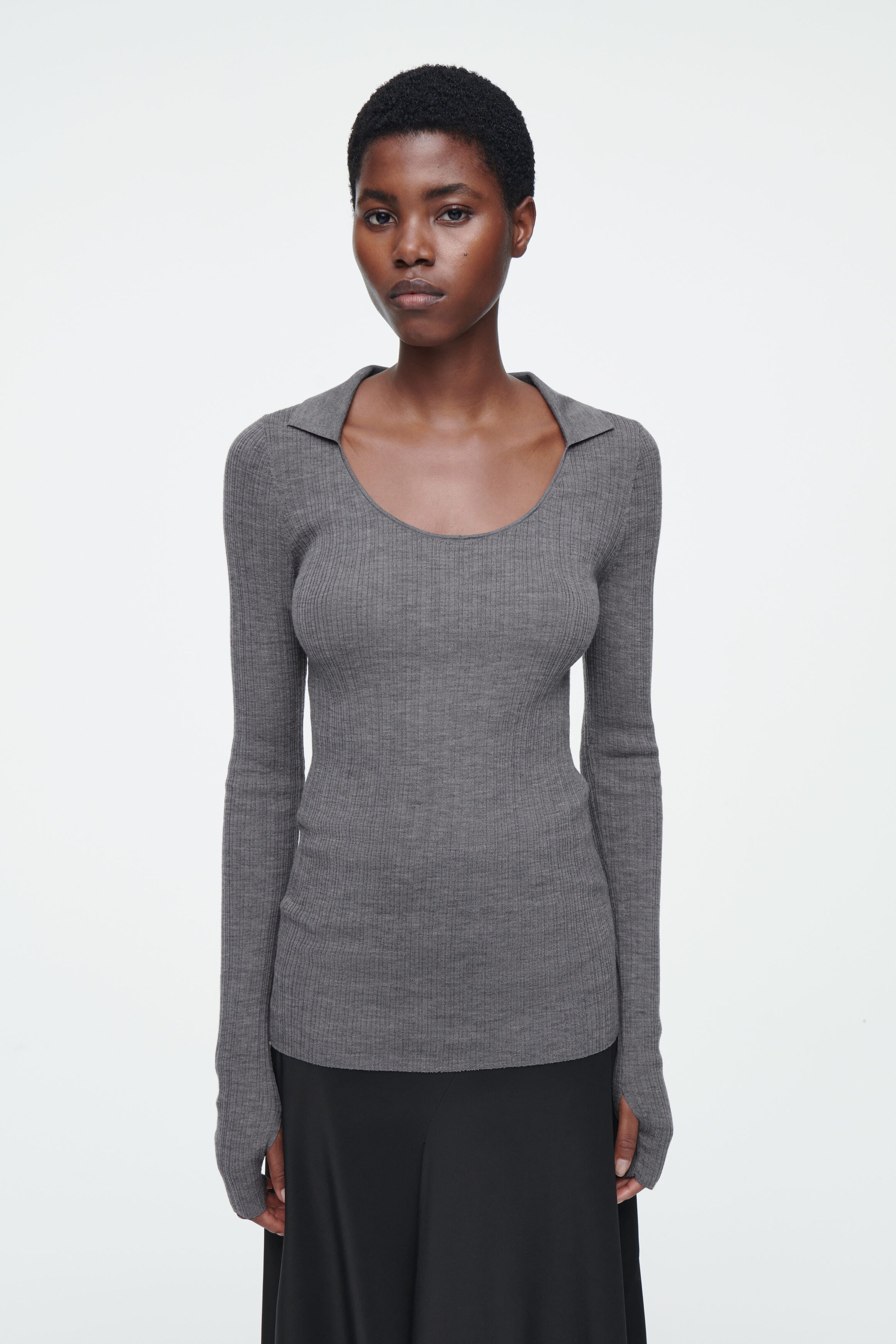 THE OPENCOLLAR MERINO WOOL TOP