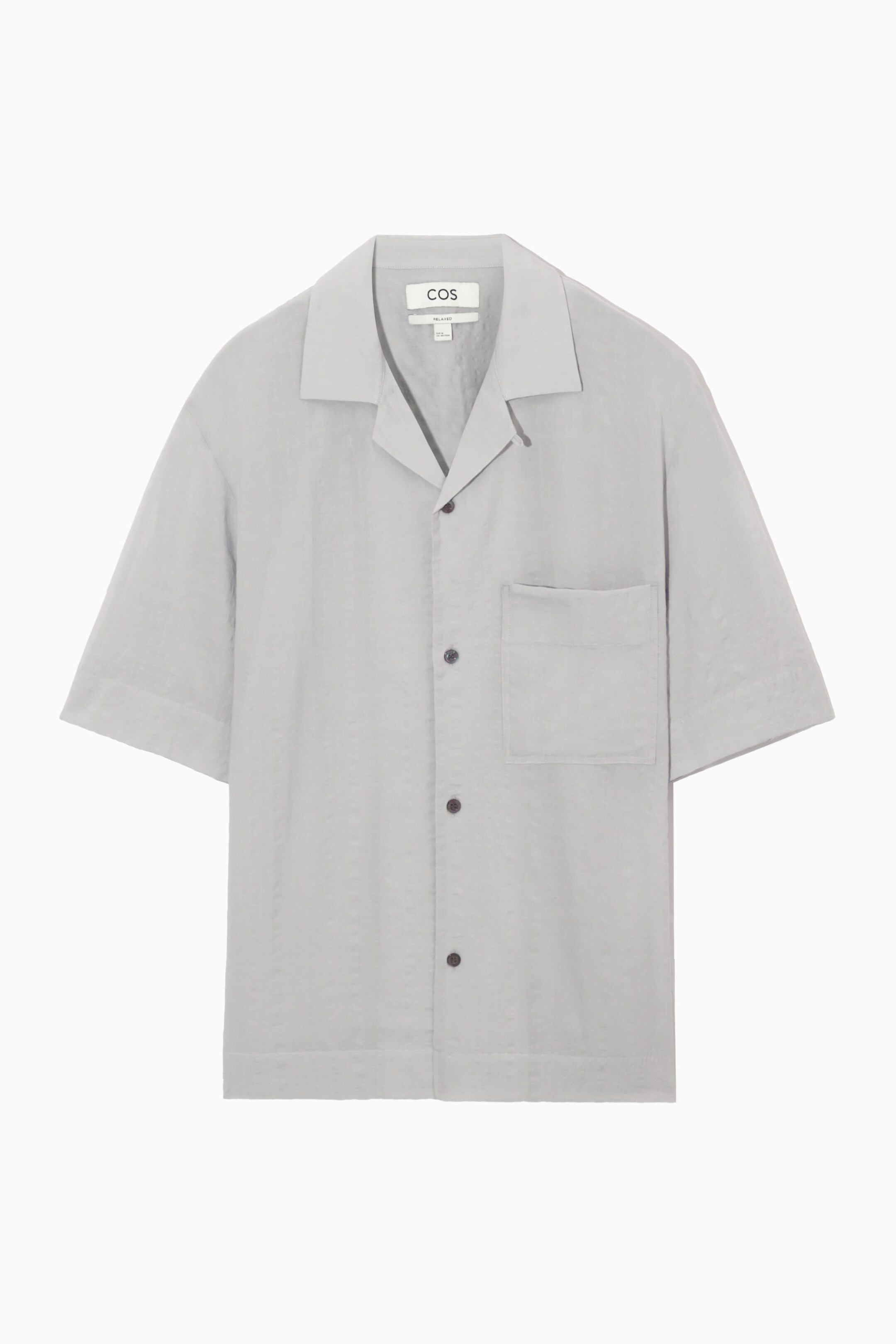 CAMP-COLLAR SEERSUCKER SHIRT