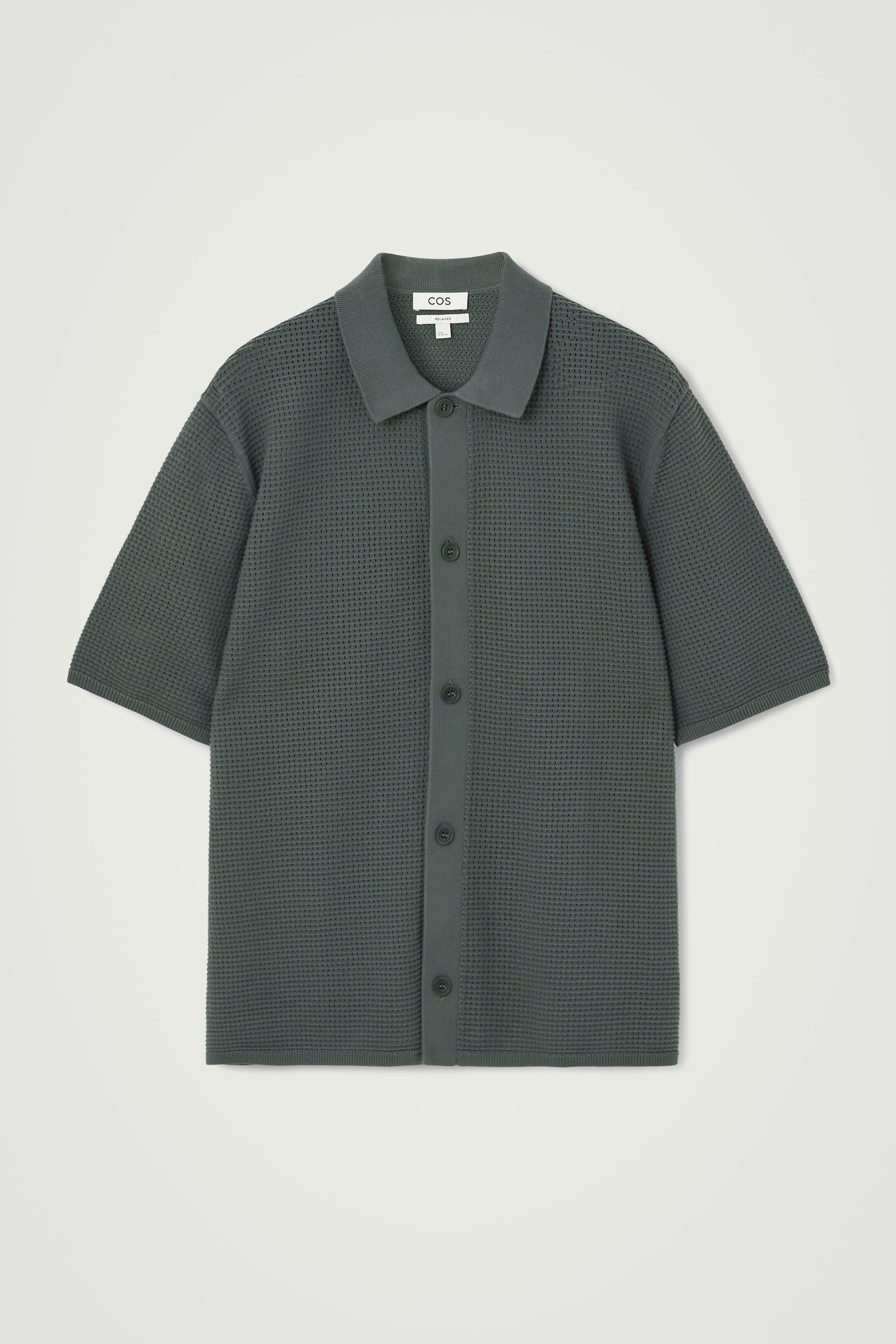 OPEN-KNIT SHORT-SLEEVE SHIRT