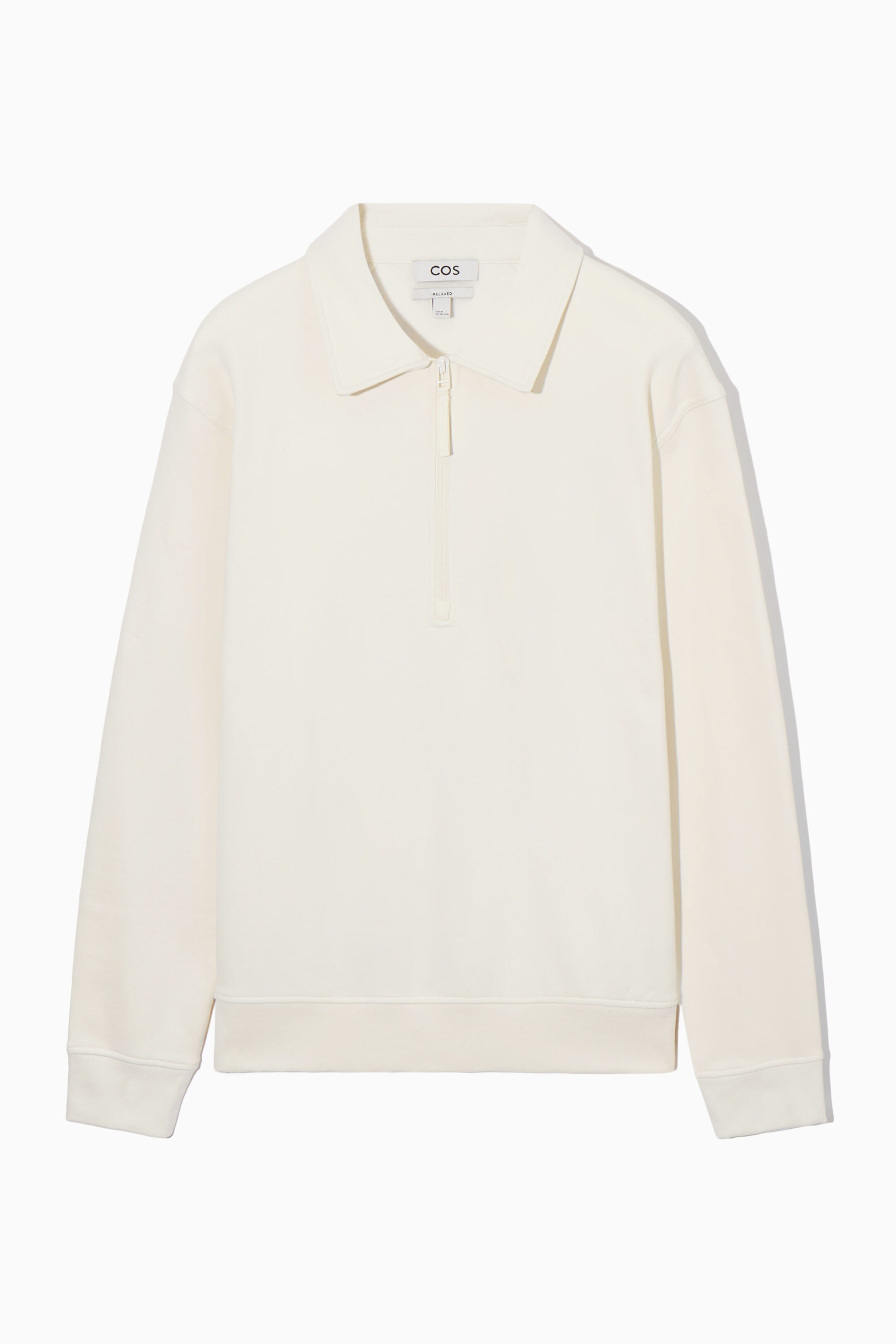 COLLARED HALF-ZIP SWEATSHIRT