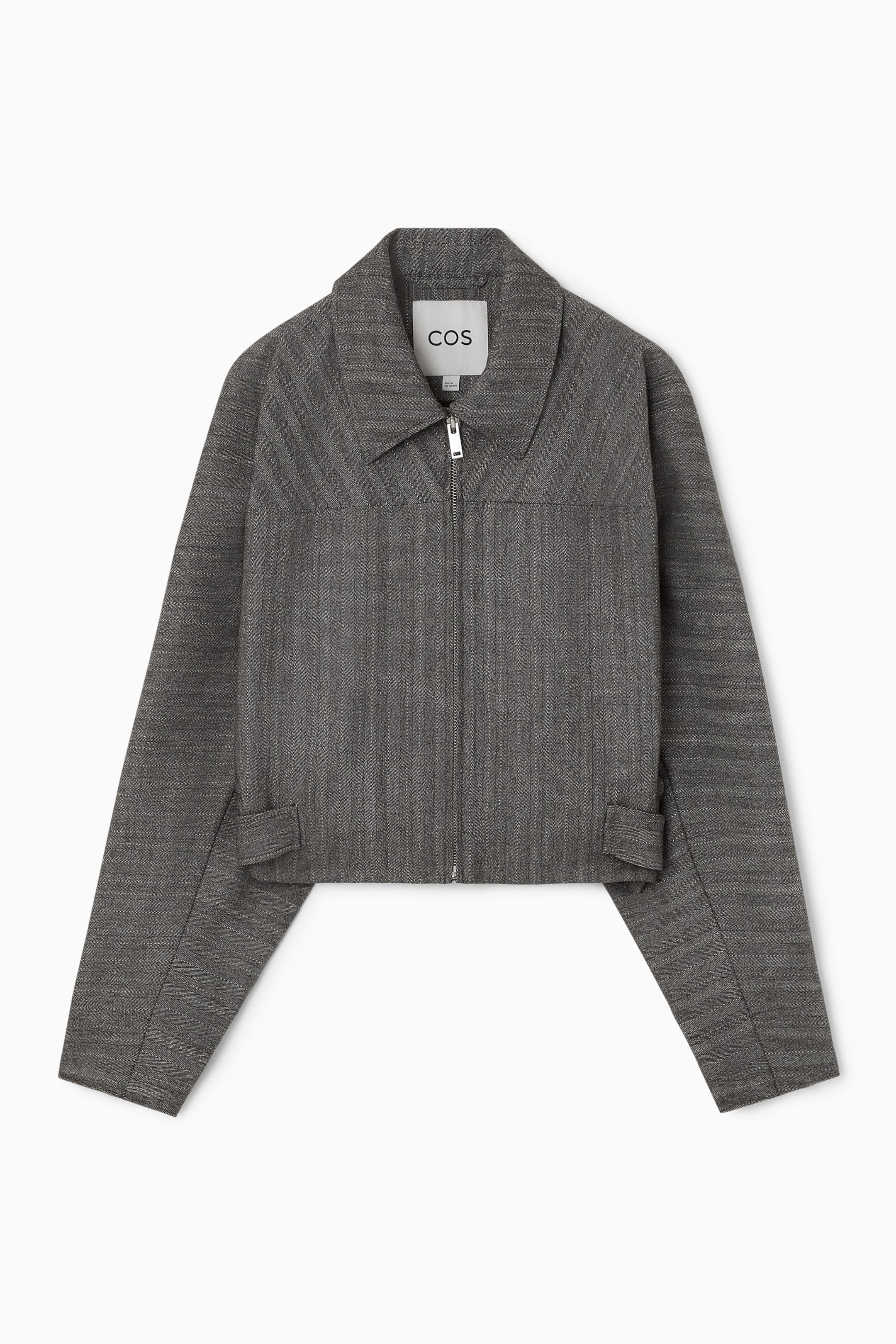 HERRINGBONE WOOL-BLEND UTILITY JACKET