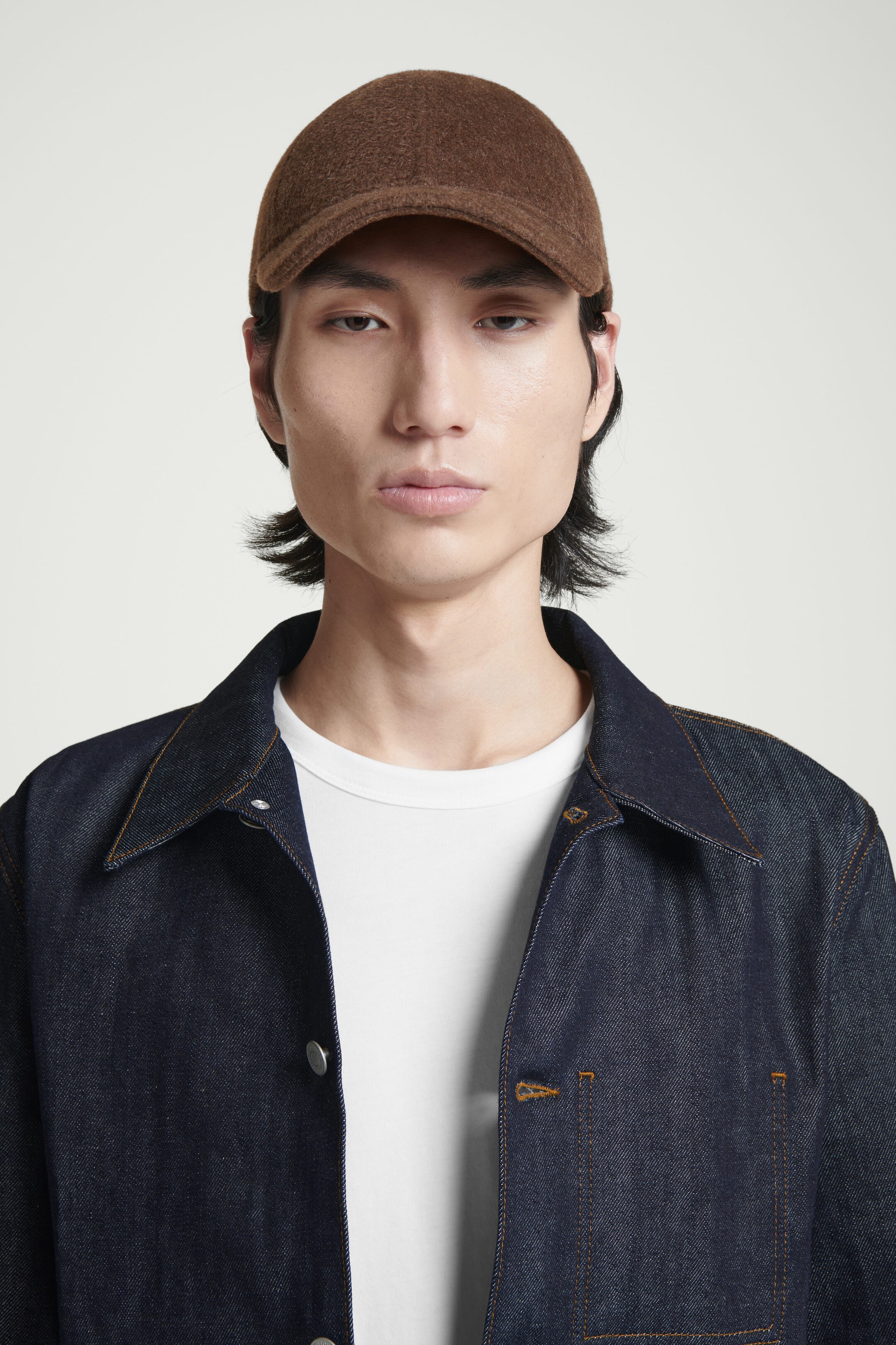 WOOL-BLEND BASEBALL CAP