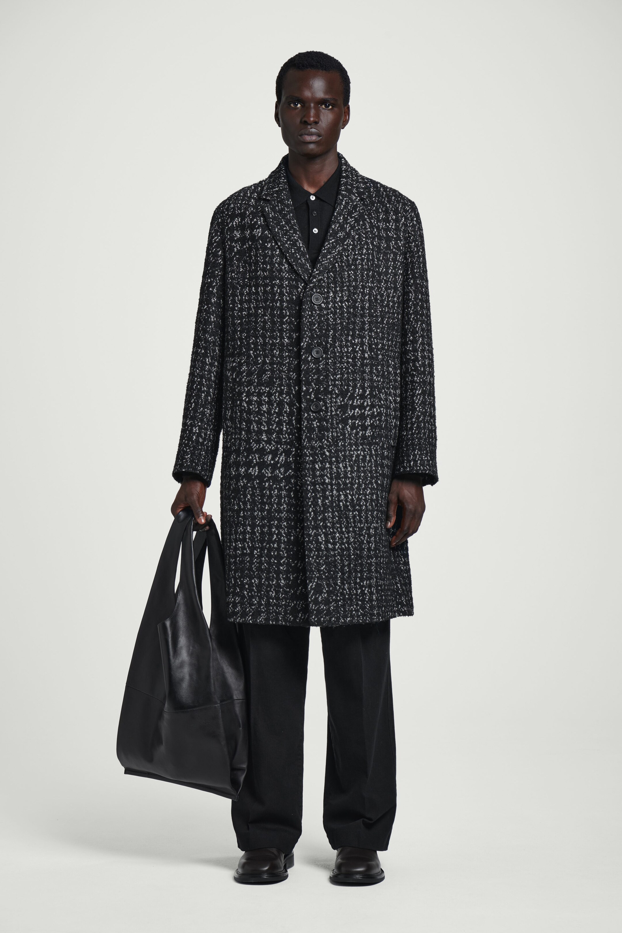 HOUNDSTOOTH BOUCLÉ OVERCOAT