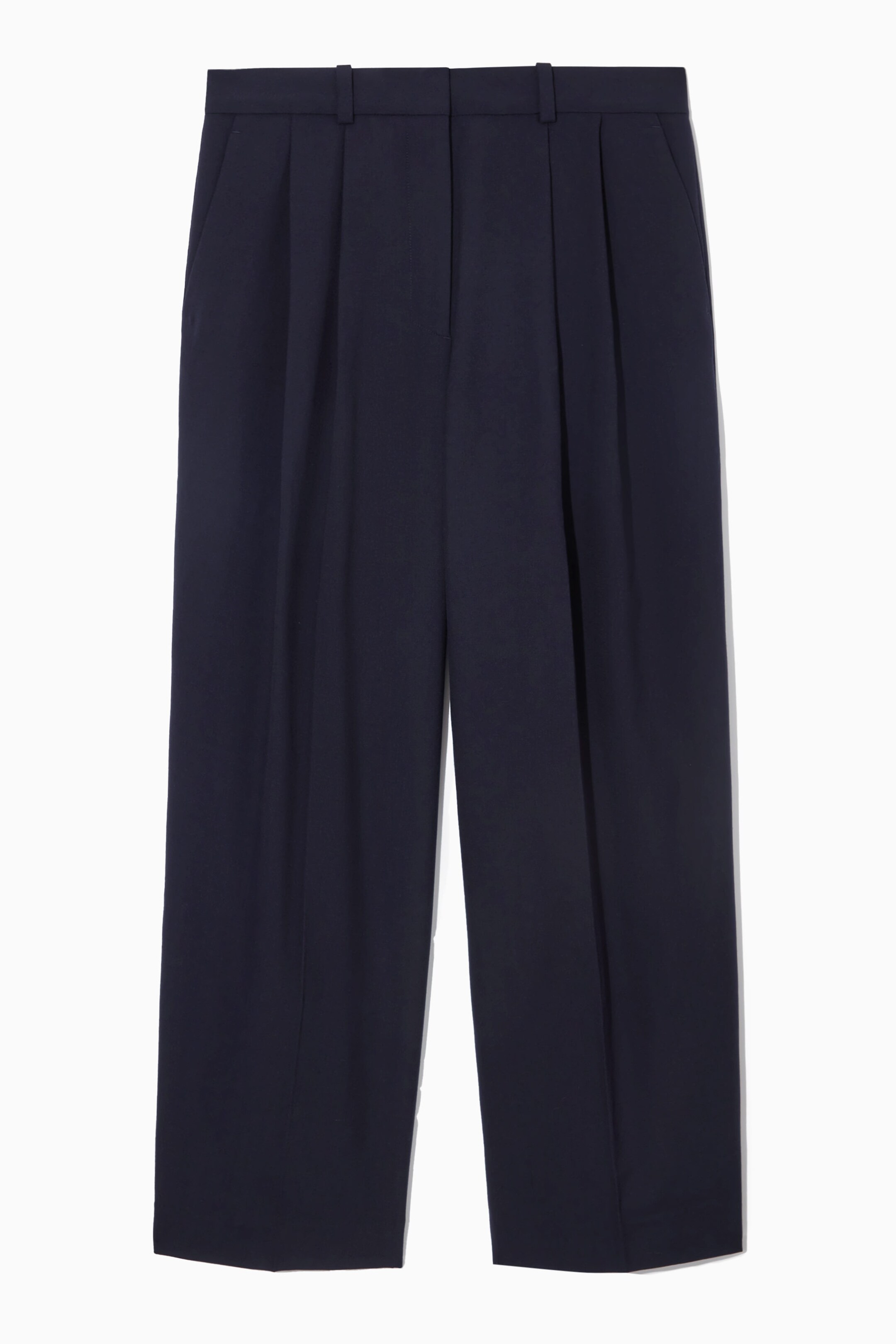 RELAXED TAILORED WOOL WIDE-LEG TROUSERS