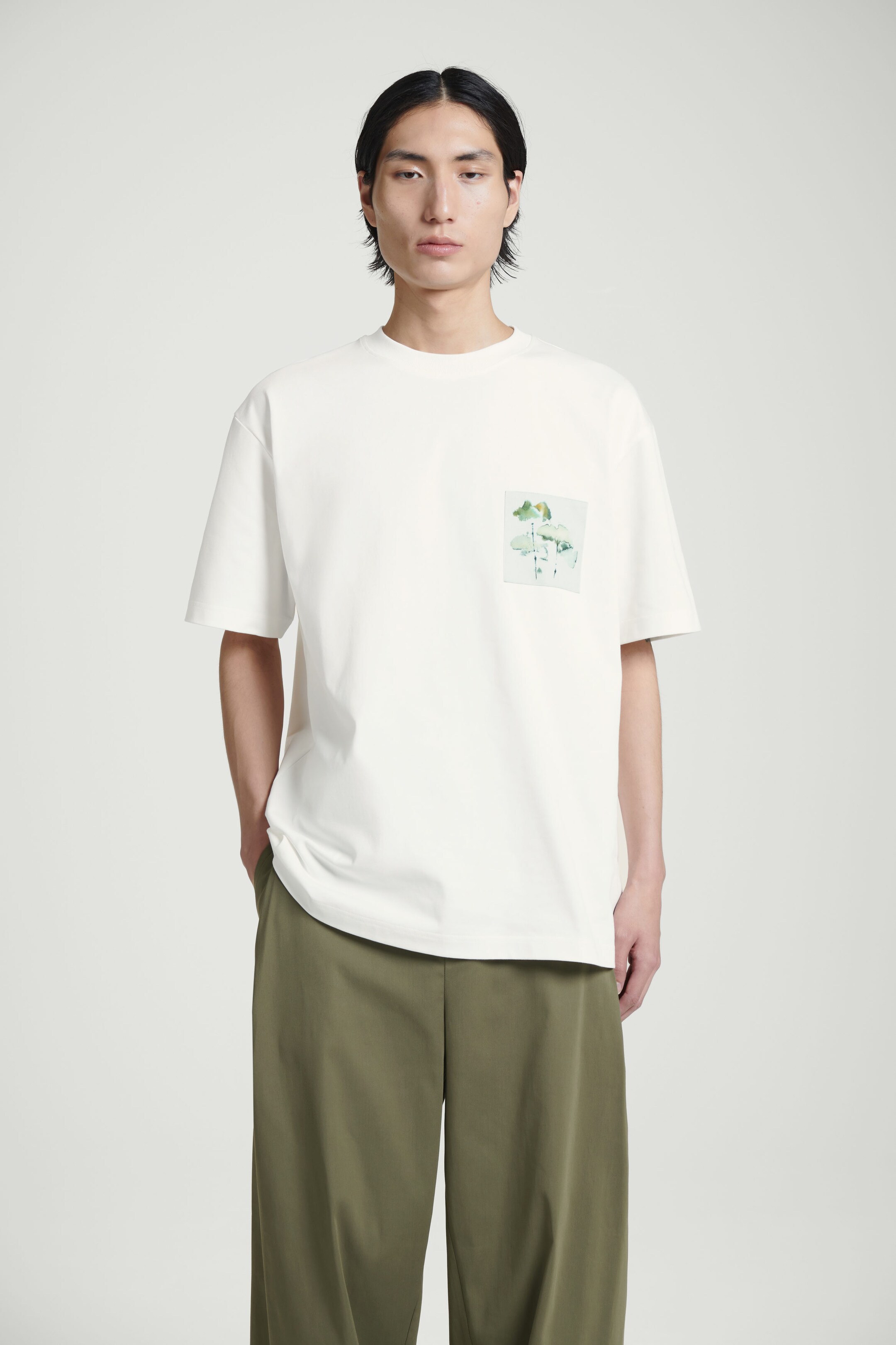 OVERSIZED BOTANICAL-PRINT COTTON T-SHIRT