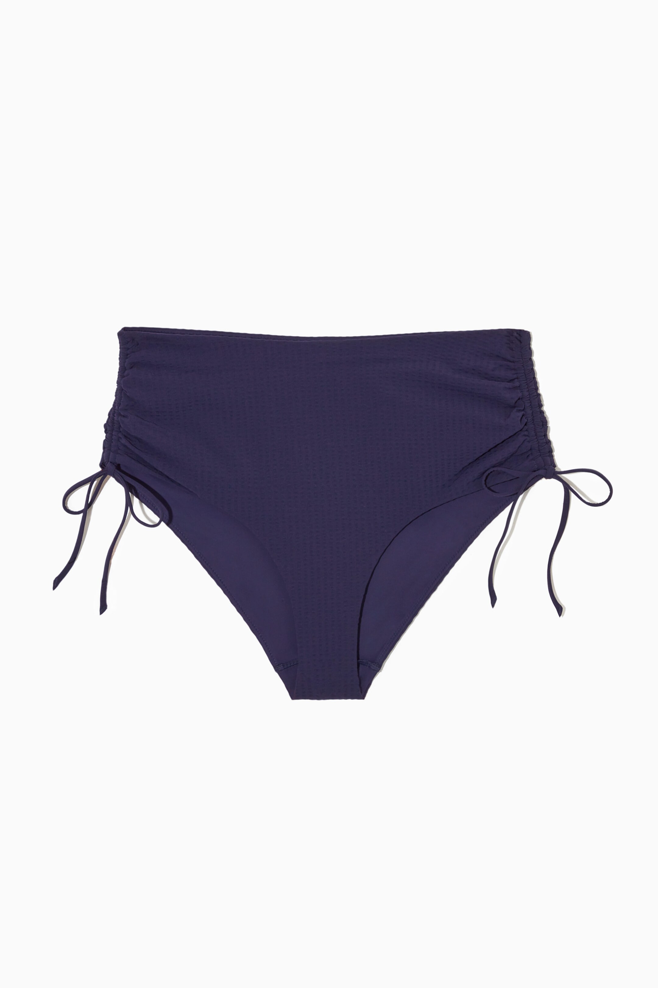 HIGH-WAISTED SEERSUCKER BIKINI BRIEFS