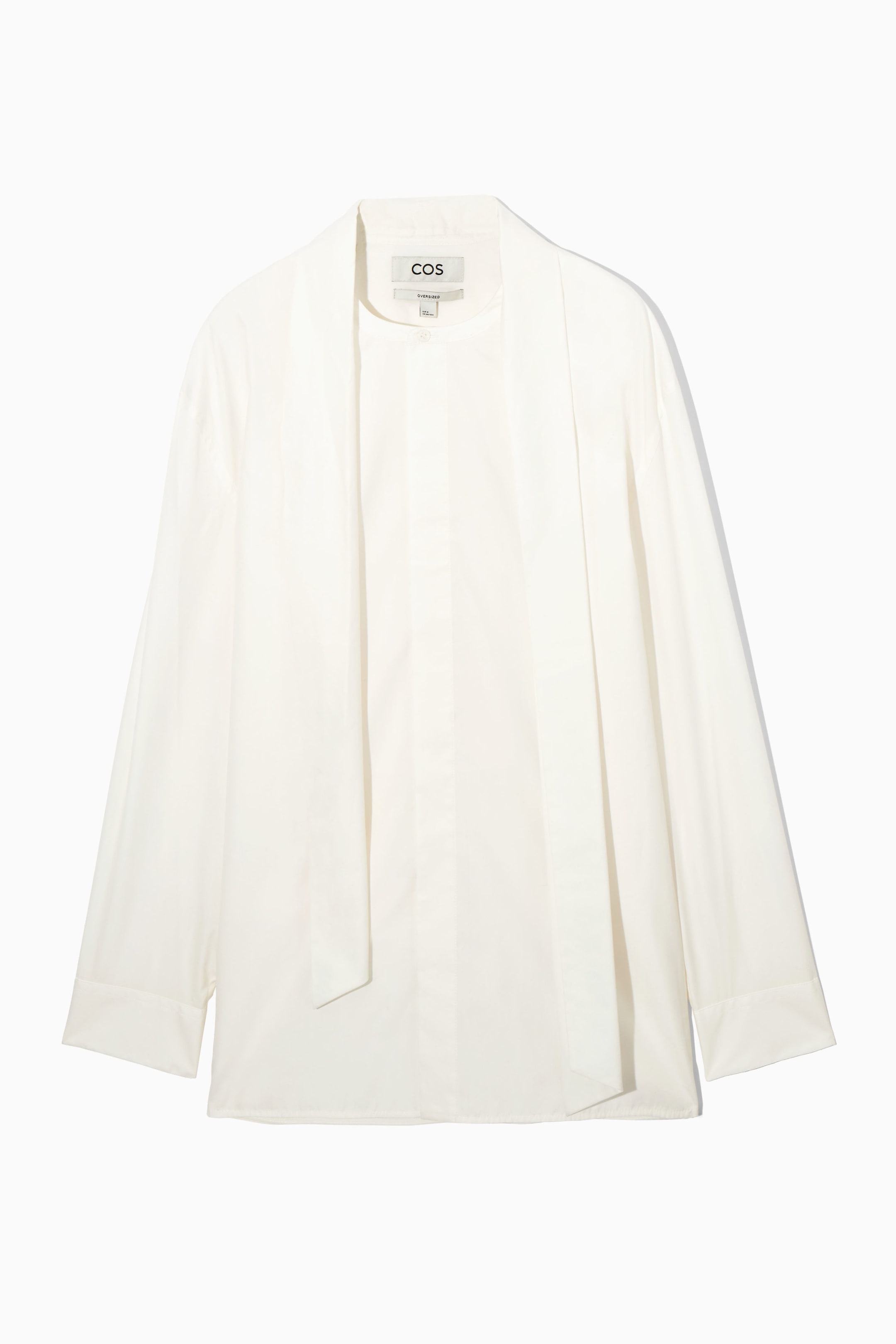 TIE-NECK FORMAL SHIRT - OVERSIZED