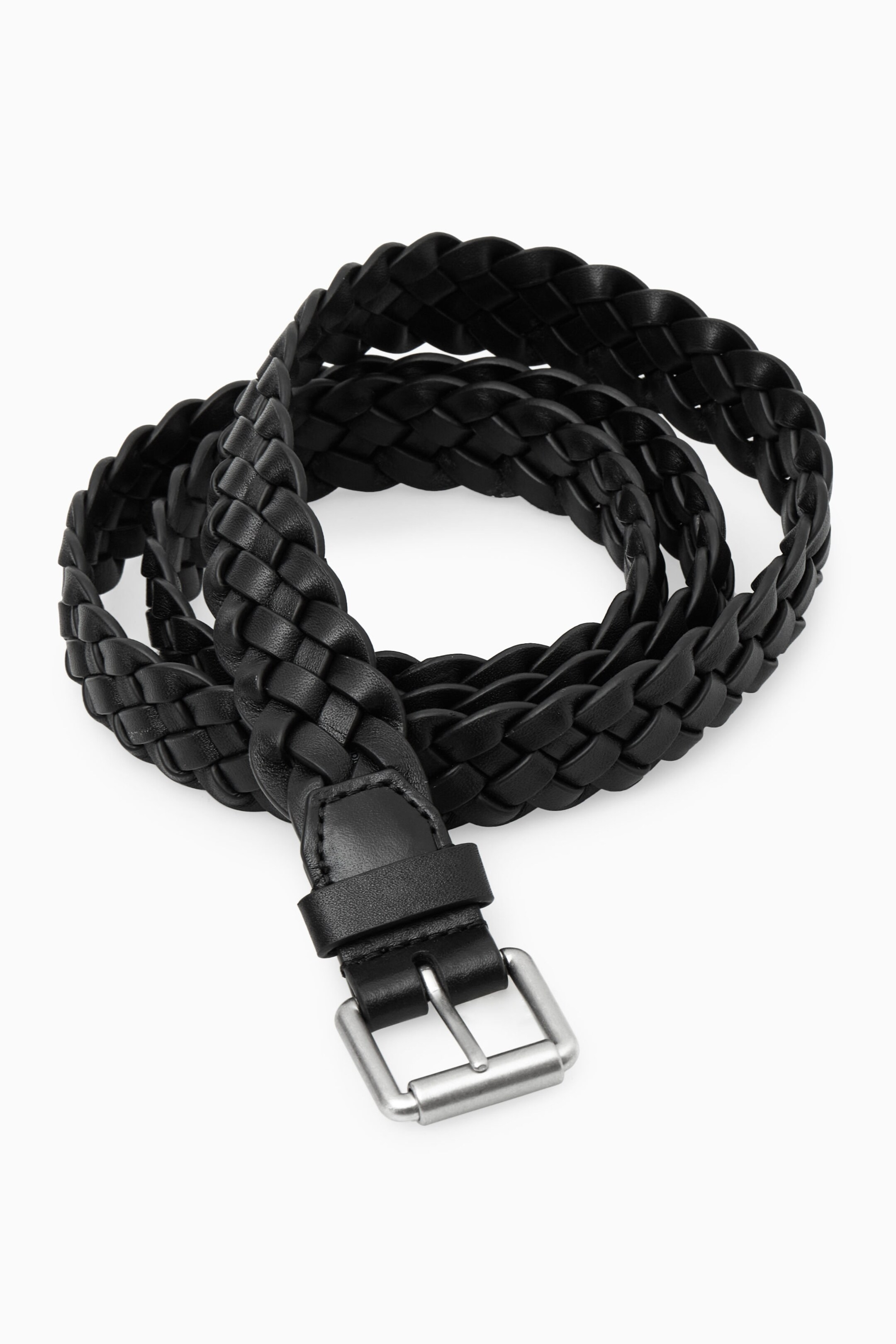 CEINTURE FINE CUIR TRESSÉ