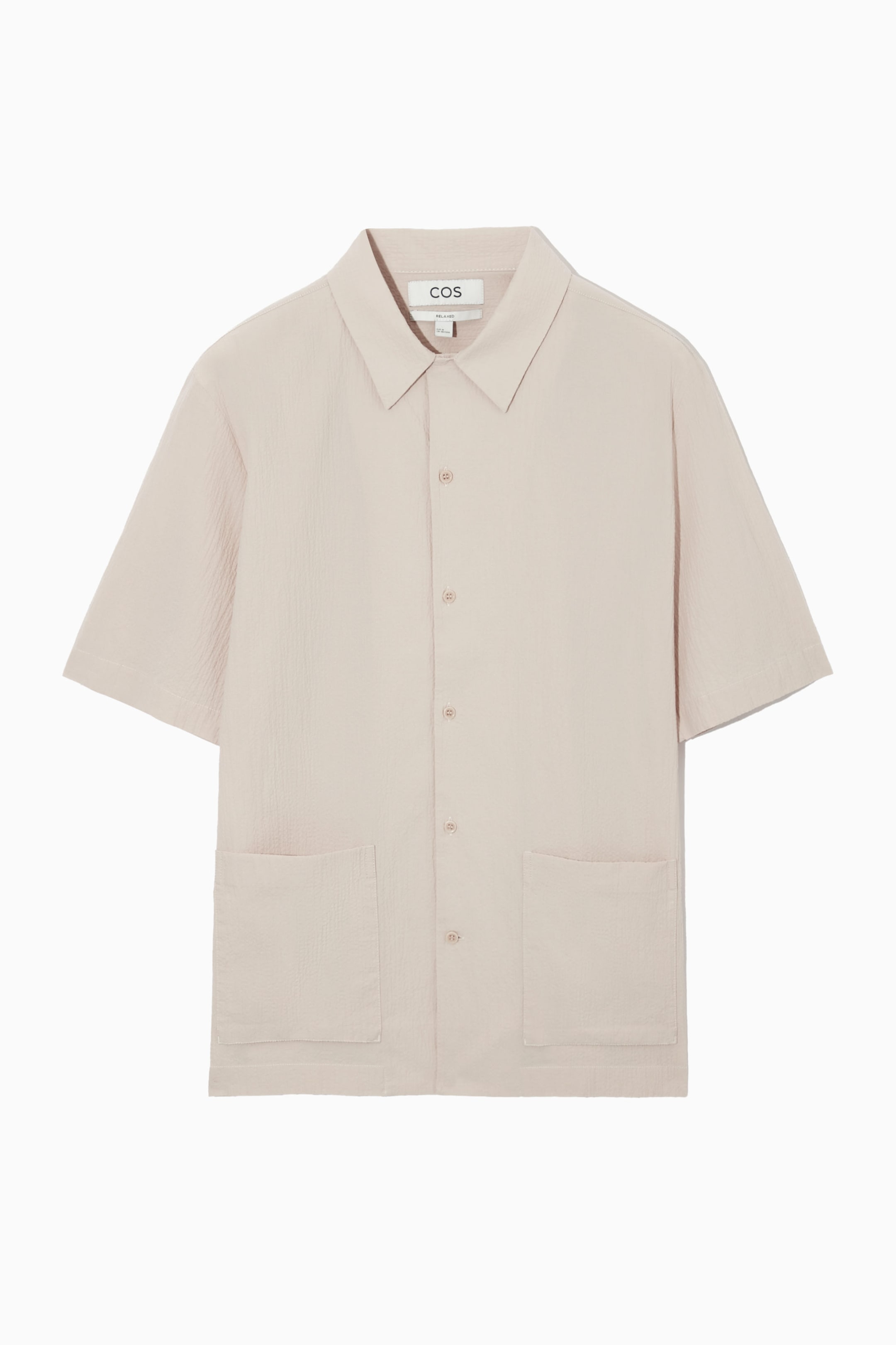 SHORT-SLEEVED COTTON-SEERSUCKER SHIRT